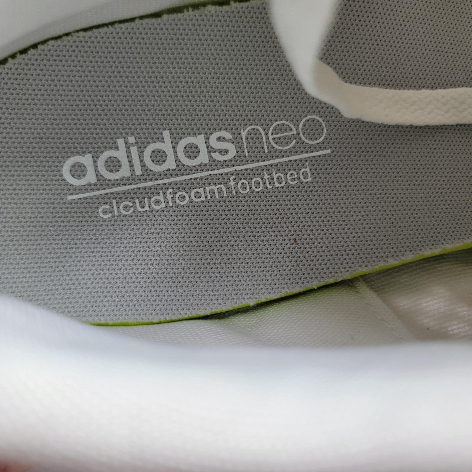 Adidas Cloudfoam Race Shoes Mens Size 10.5 White Mesh Running Sneakers B747285