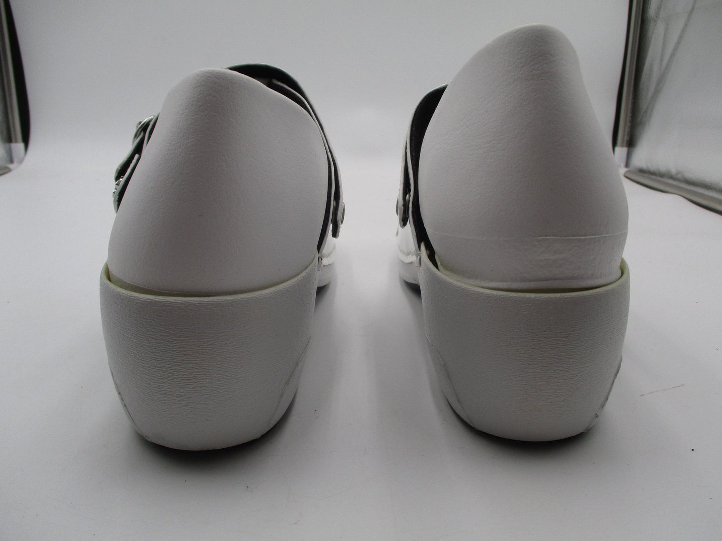 Rocky 4EurSole Shoes Womens Size 10 White Patent Clog Slip Resistant RKH0514