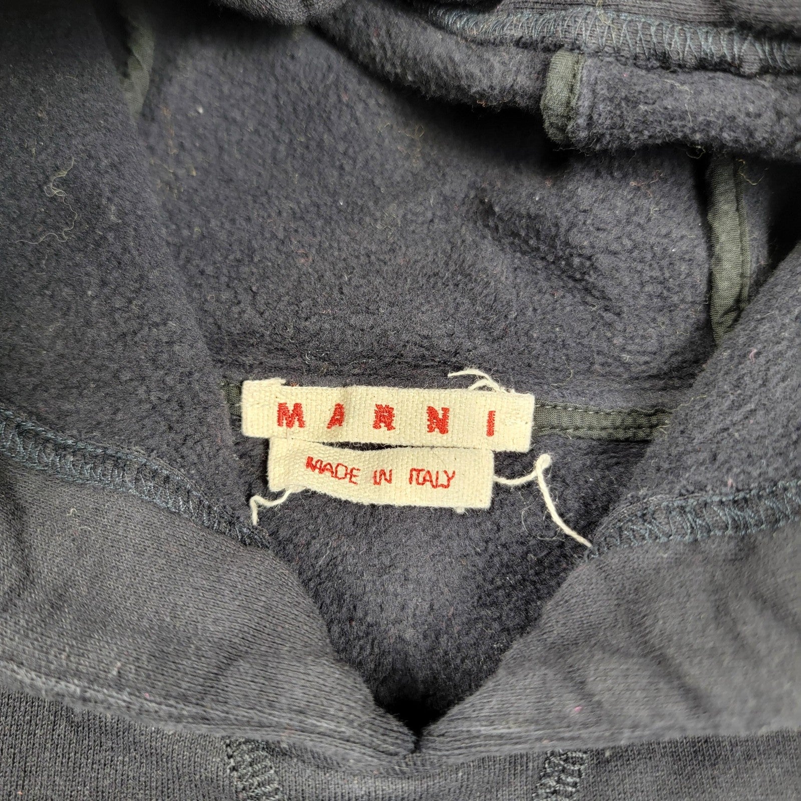 Marni Logo Overfit Hoodie Pullover Unisex Size 40 Long Sleeve Sweatshirt