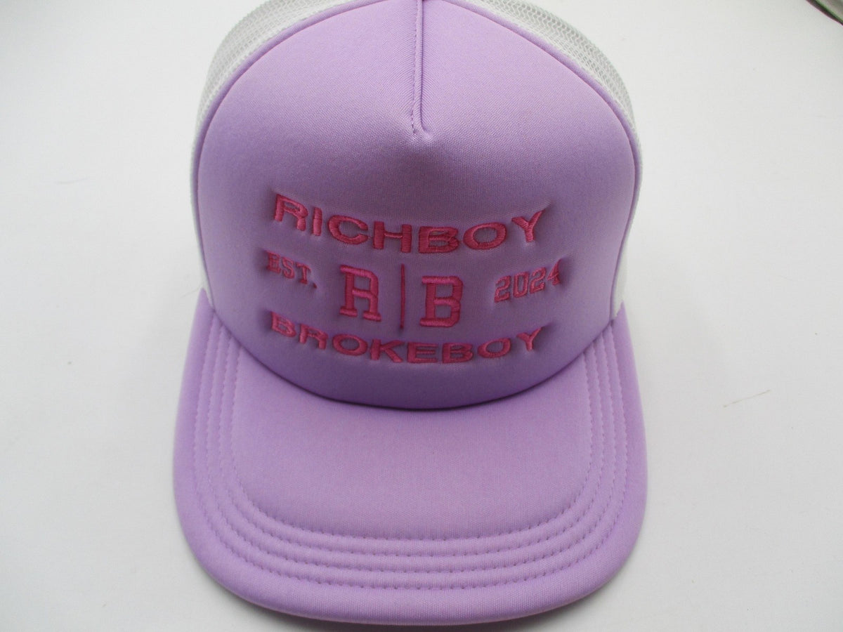 Richboy Brokeboy Hat Cap Snap Back Mens One Size Purple Trucker Crowns By Lids1