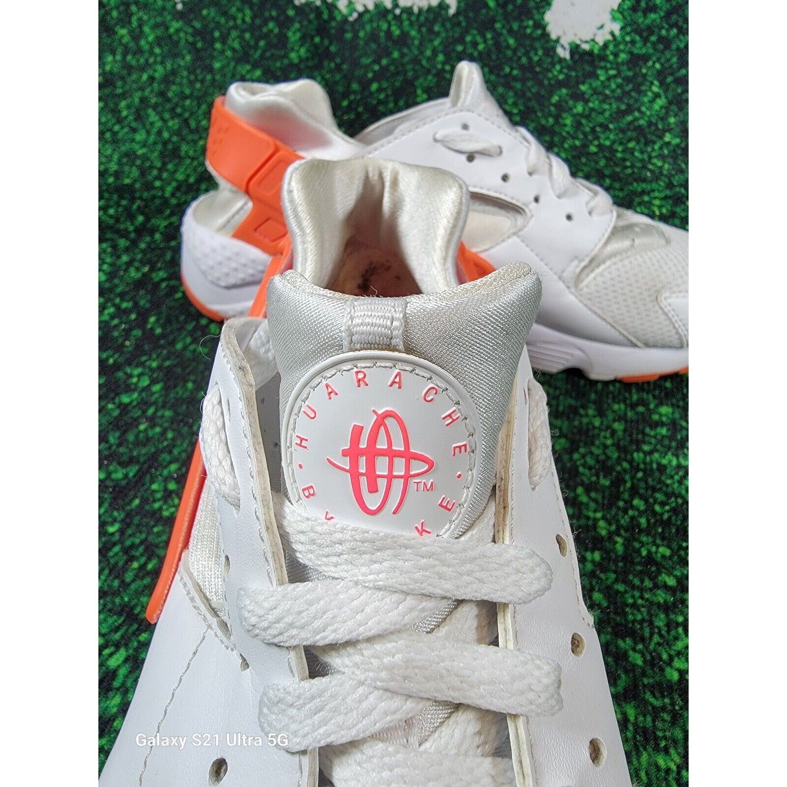 Girls' Nike Air Huarache Run White Racer Pink Running Shoes GS 654280108 sz 7y5