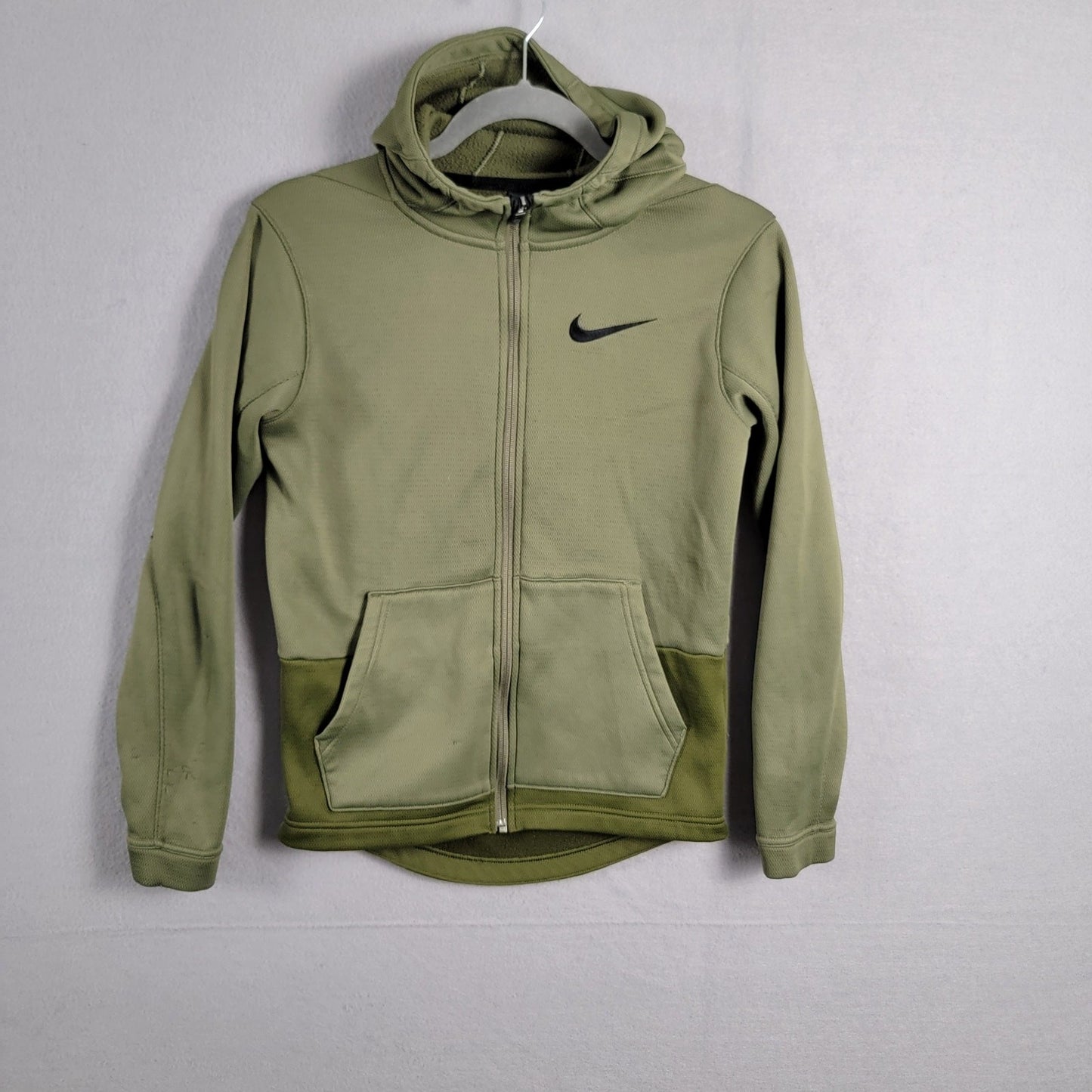 Nike Big Boys Dri Fit Elite Hoodie Olive Green Sz L