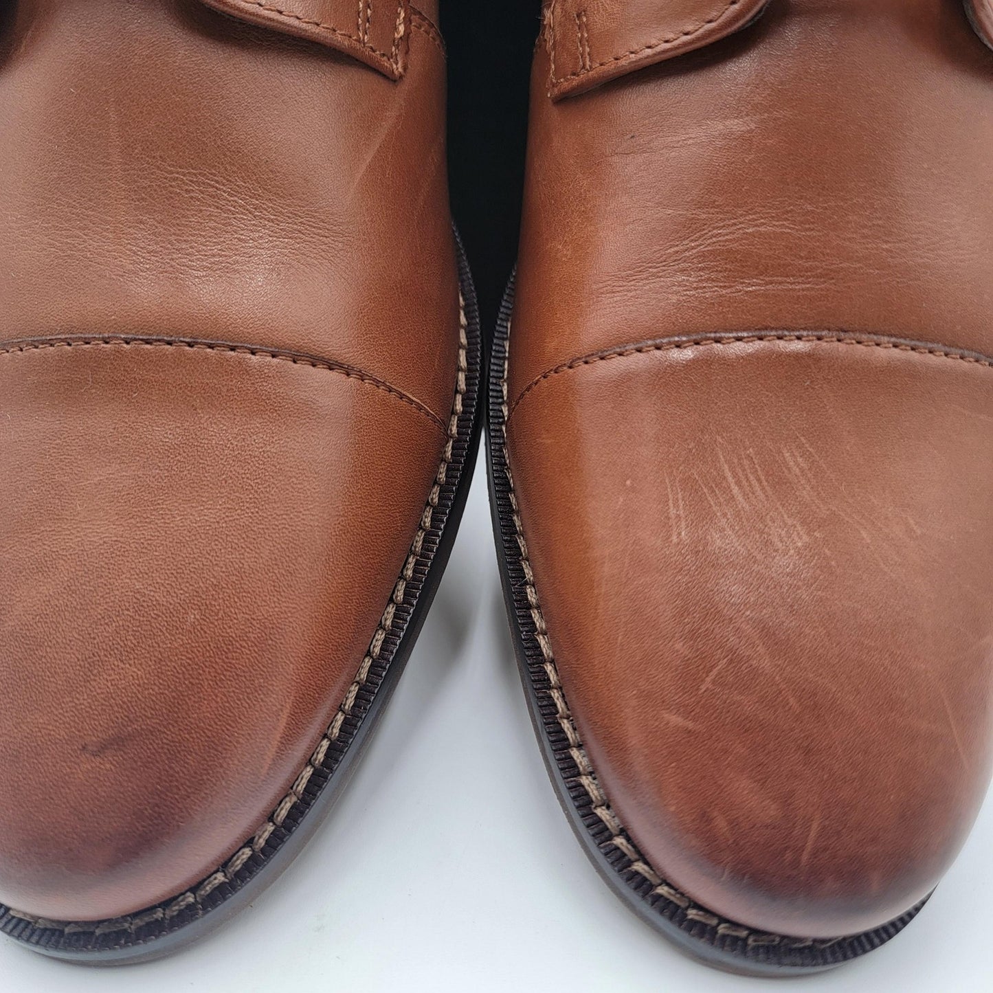 Florsheim Mens Size 11 D Brown Leather Oxford Dress Cap Toe Lace Up 11738