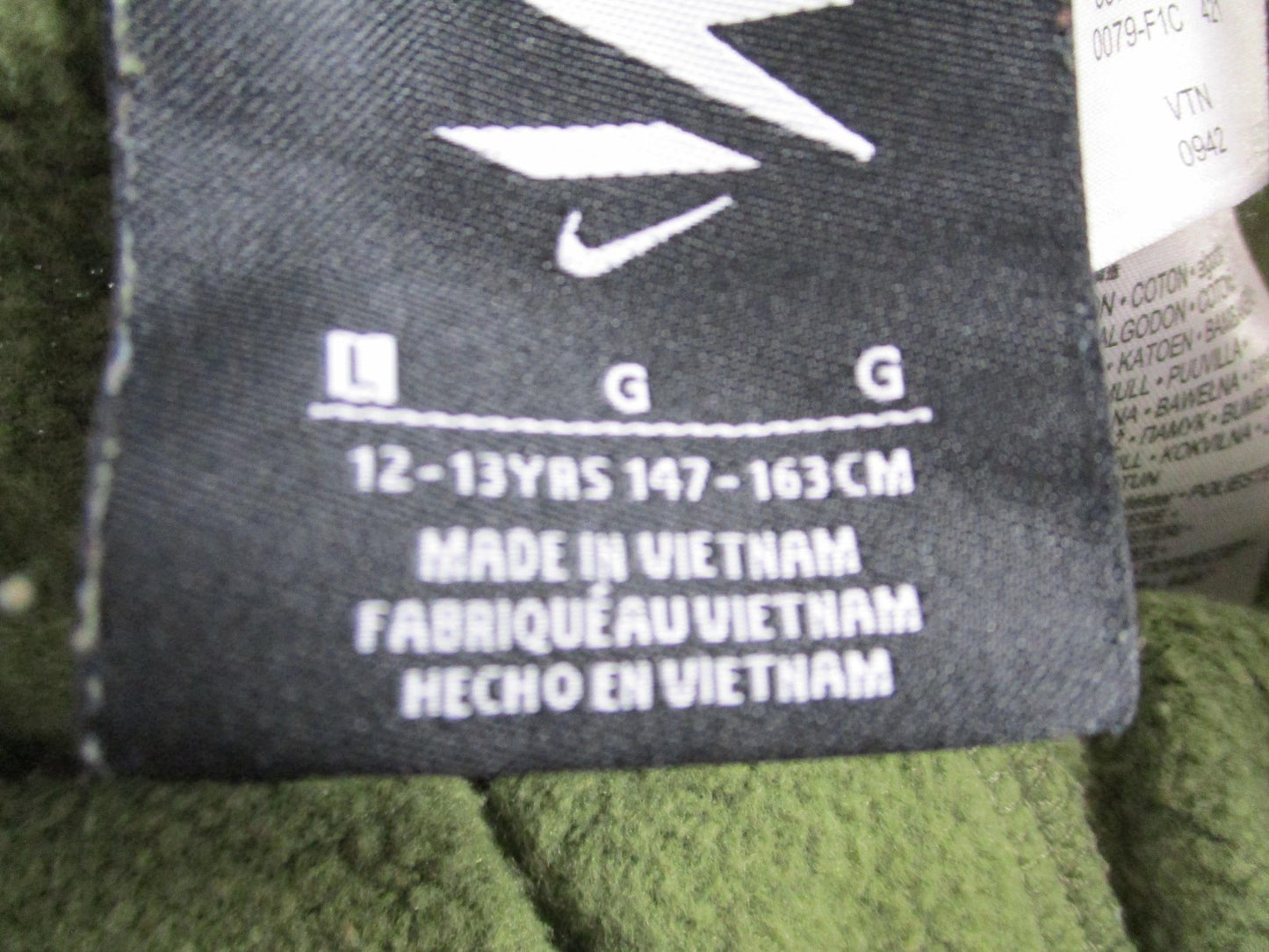 Nike Pants Kids 12-13 Yrs Green Tie Dye Fleece Cargo Joggers Logo Elastic Waist2
