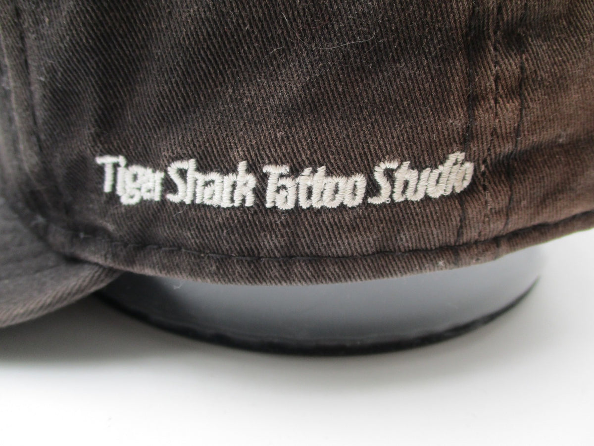 New Era Hat Cap Snap Back Mens One Size Brown Tiger Shark Tattoo Studio 9FIFTY6