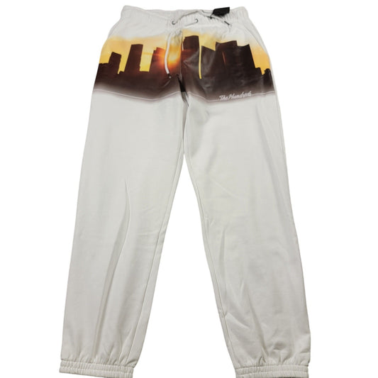 The Hundreds Downtown Sweatpants White Skyline Joggers Mens L NWT0