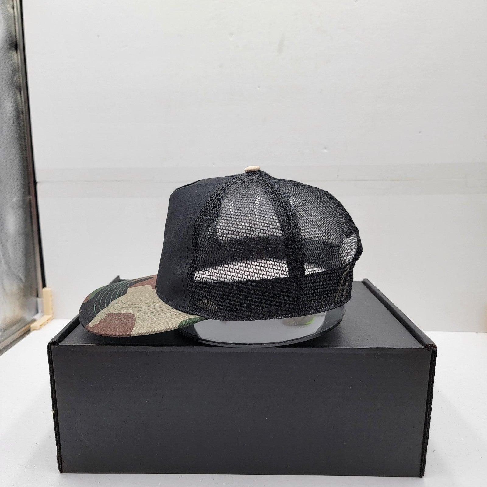 Trilogy Hat Cap Snap Back Black Camouflage Mesh Trucker One Size Mens Outdoors3