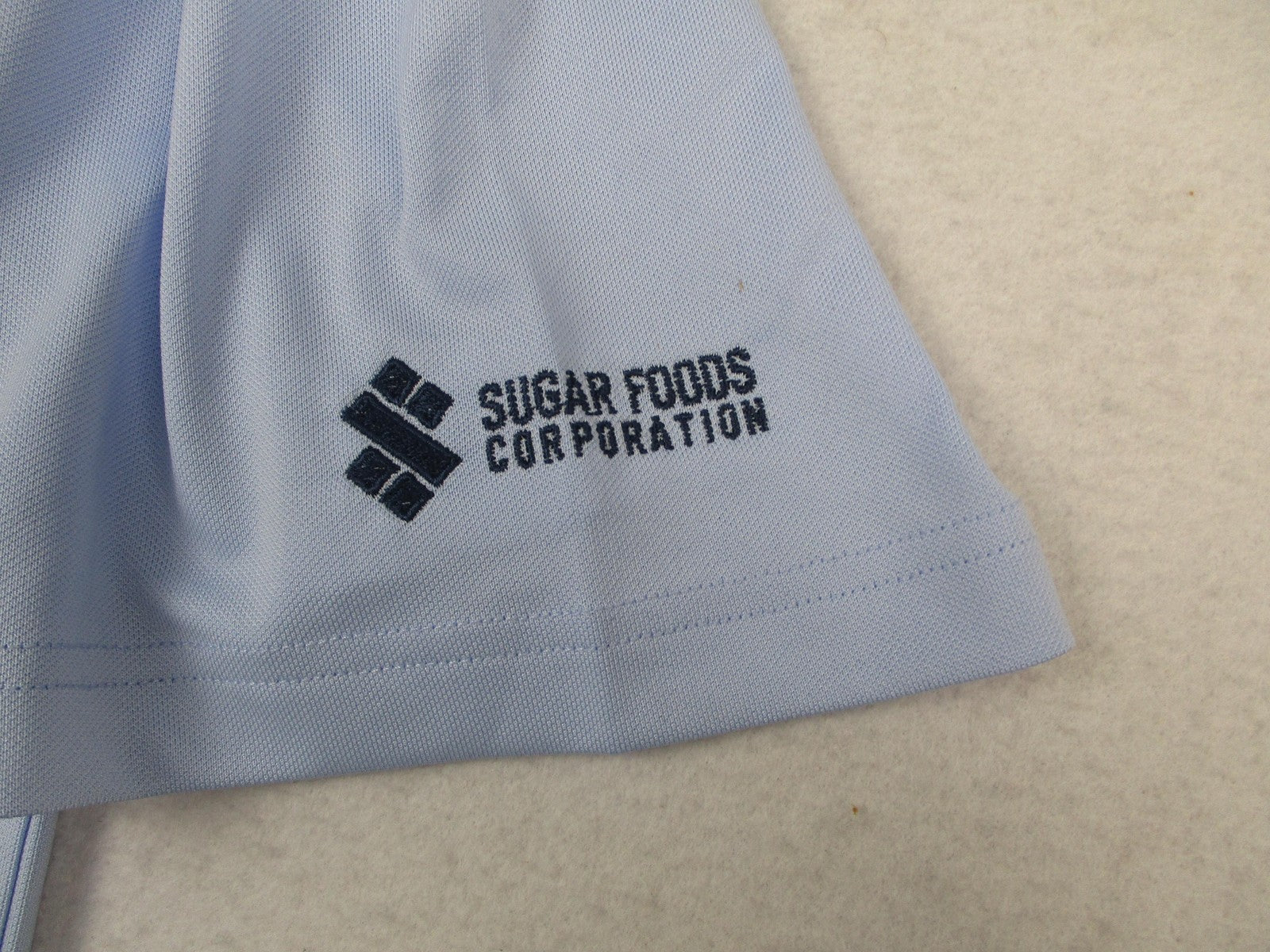 Dunning Golf Polo Shirt Mens XL Blue Coolmax Performance Sugar Foods New 13308