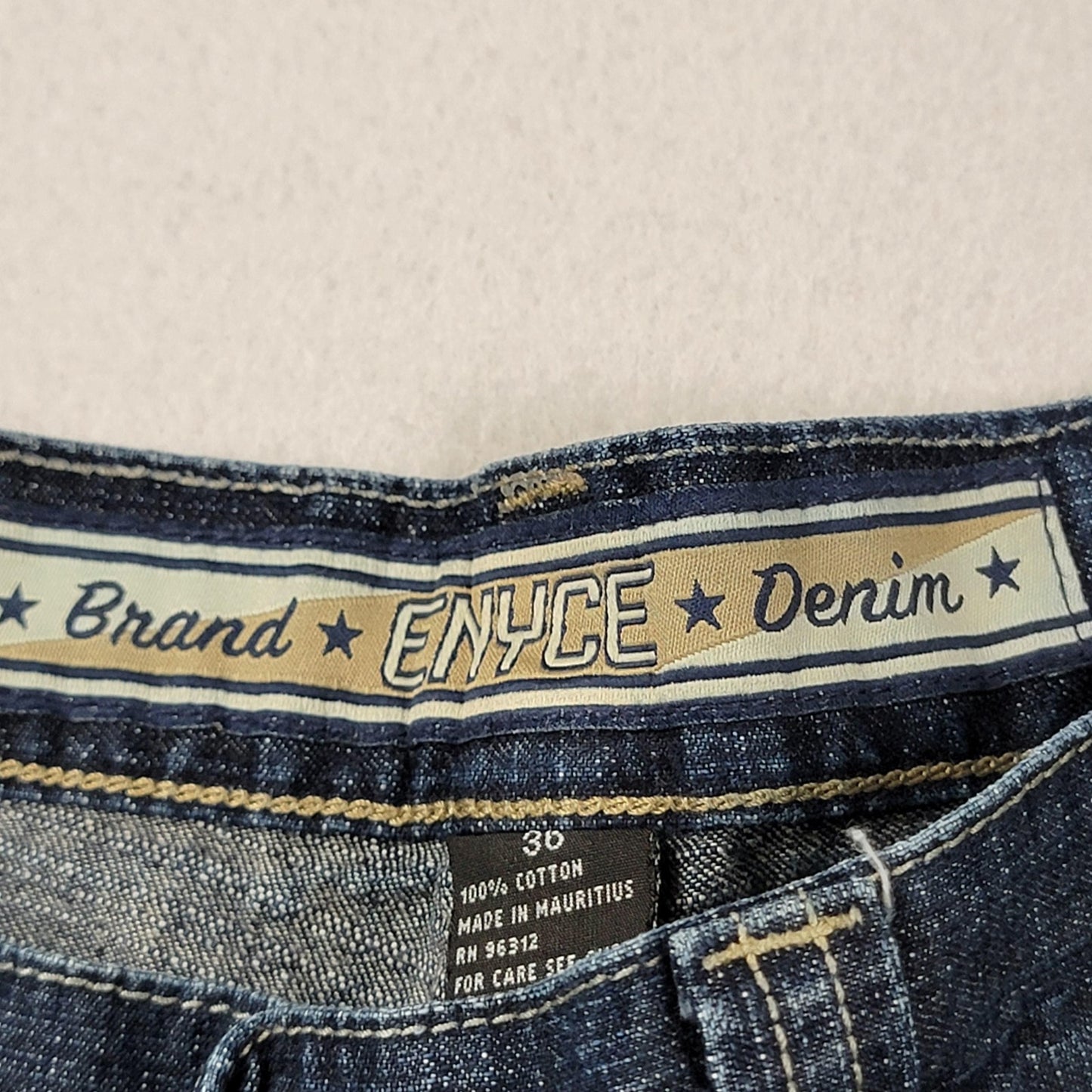 Enyce Jeans Mens 36 Blue Carpenter Utility Cargo Multi Pocket Baggy Y2K