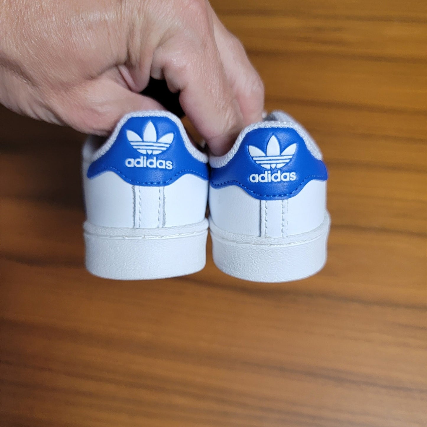 adidas Infant Superstar EL I Sneaker, White Royal Blue Sz 6.5K 3