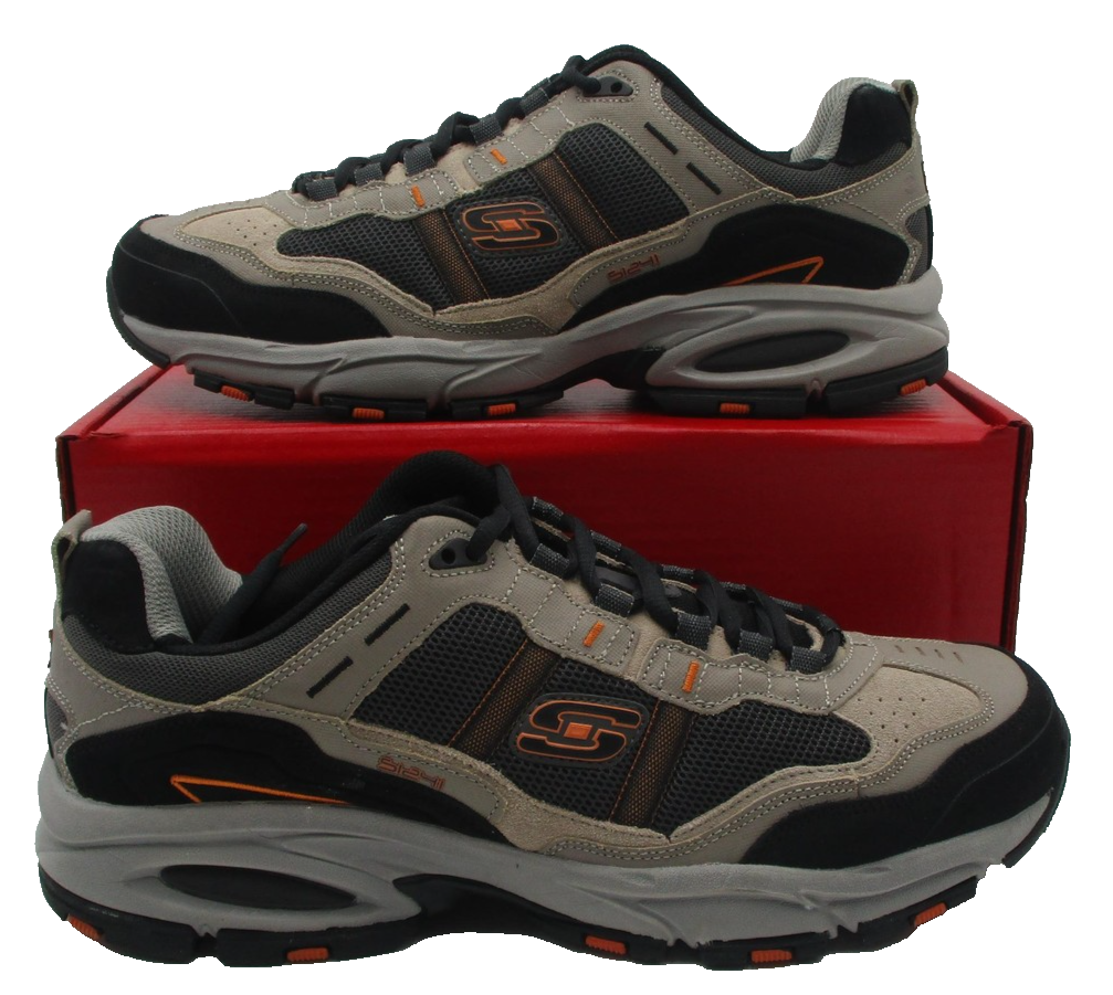 Skechers Sport SRR Shoes Mens Sz 11.5 Beige Black Wide Fit Sneakers 51241EW 1R10