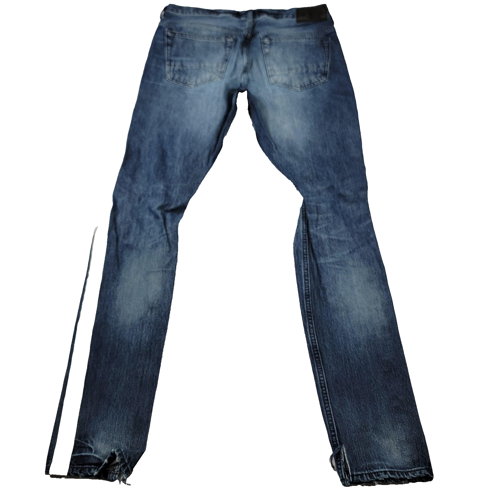 PacSun Jeans Mens 32x32 Blue Stacked Skinny Vertical Stretch 'Distressed'
