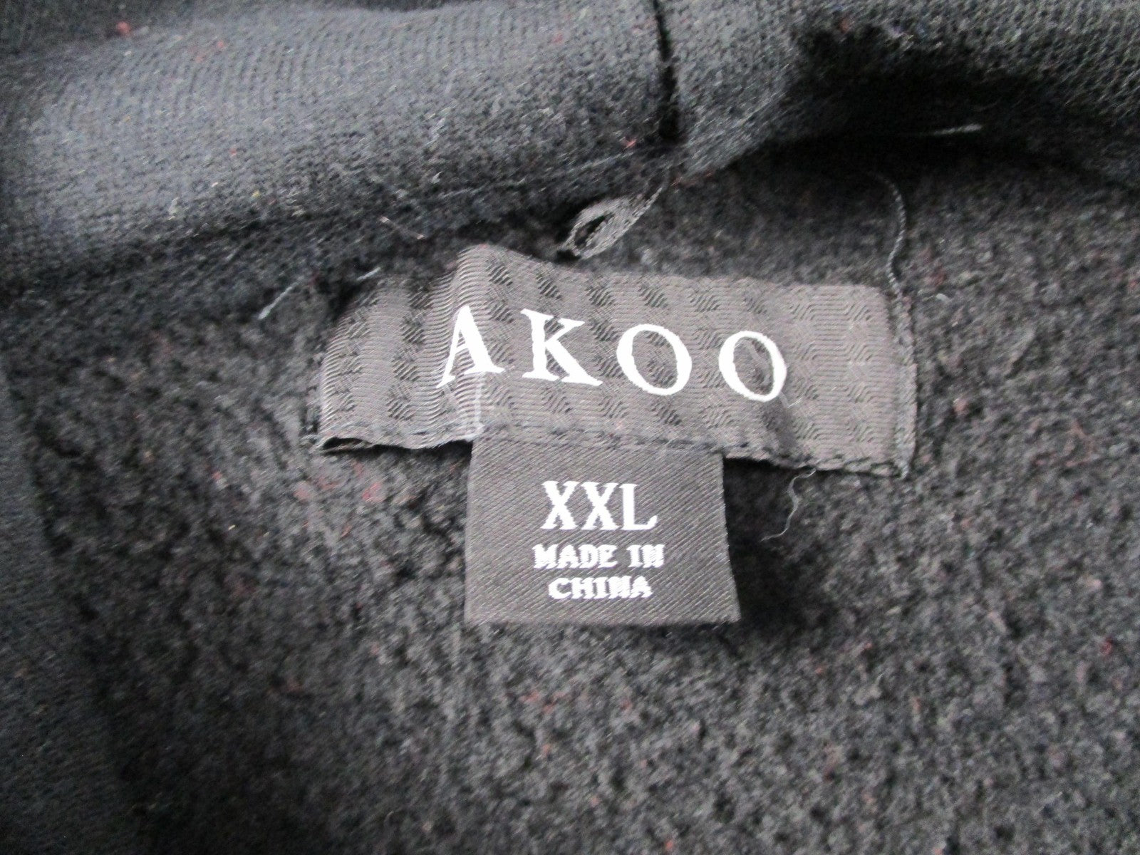 AKOO Hoodie Mens 2XL Black Pullover Fleece Sweatshirt KING Graphic Front 16662