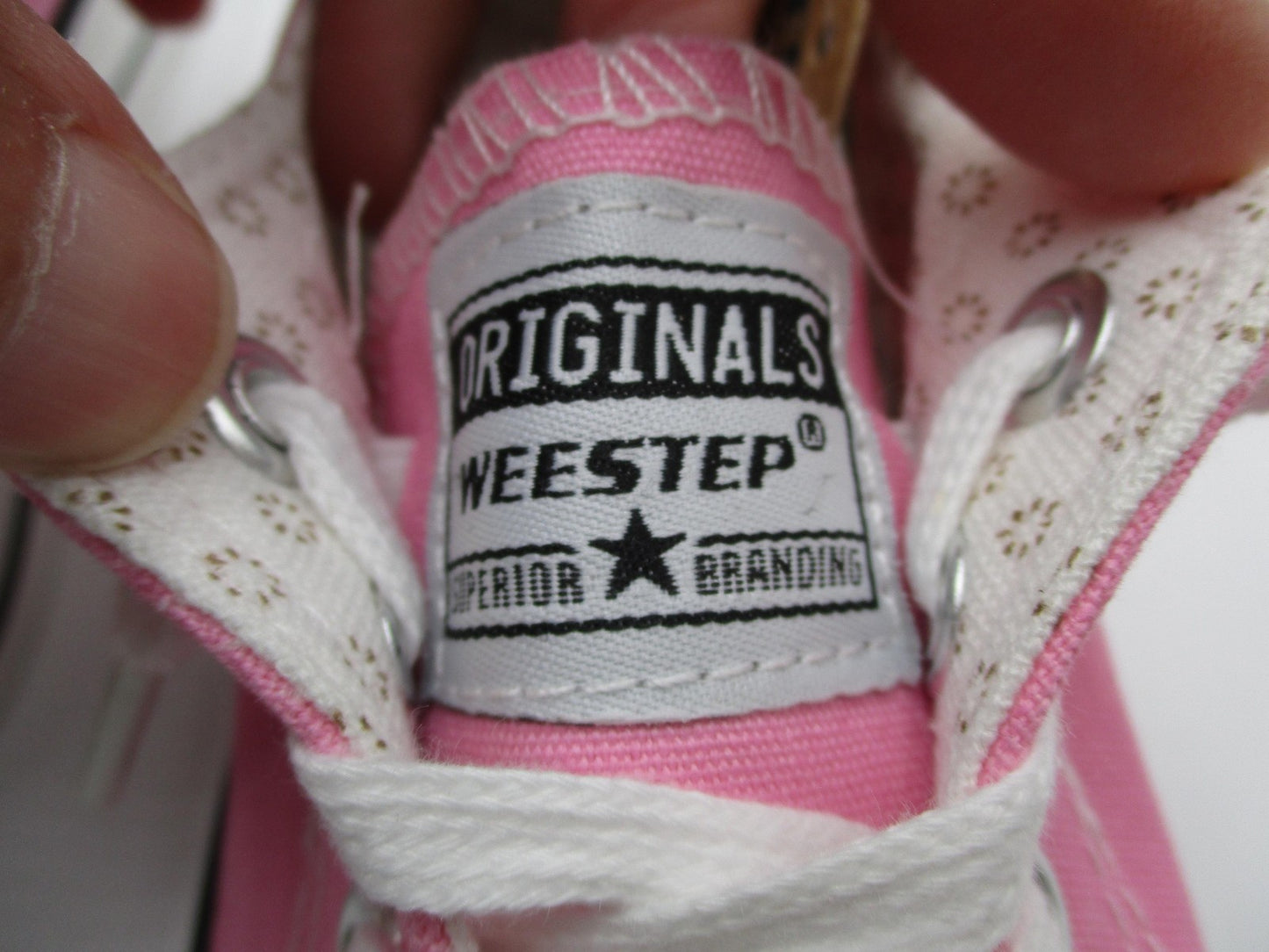 Weestep Originals Shoes Kids Size 13 Pink Canvas Low Top Lace Up Sneakers9