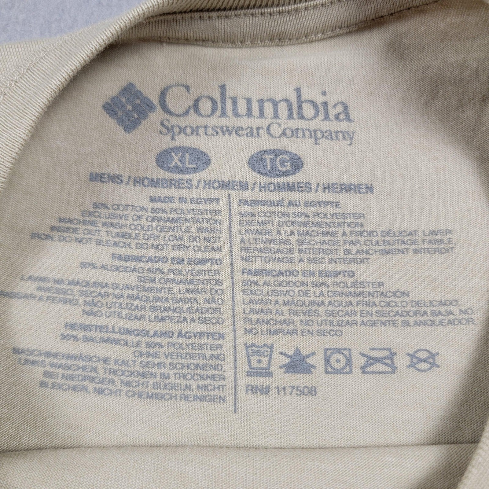 Columbia Shirt Mens XL Pacific Northwest Hiking Outdoor Tee Snoqualmie Falls 9377