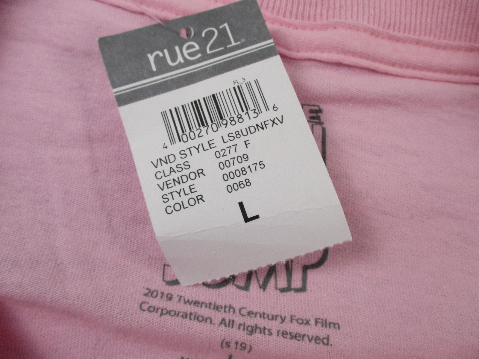 White Men Can't Jump Shirt Mens Large Pink Long Sleeve Movie Tee Rue21 1349505