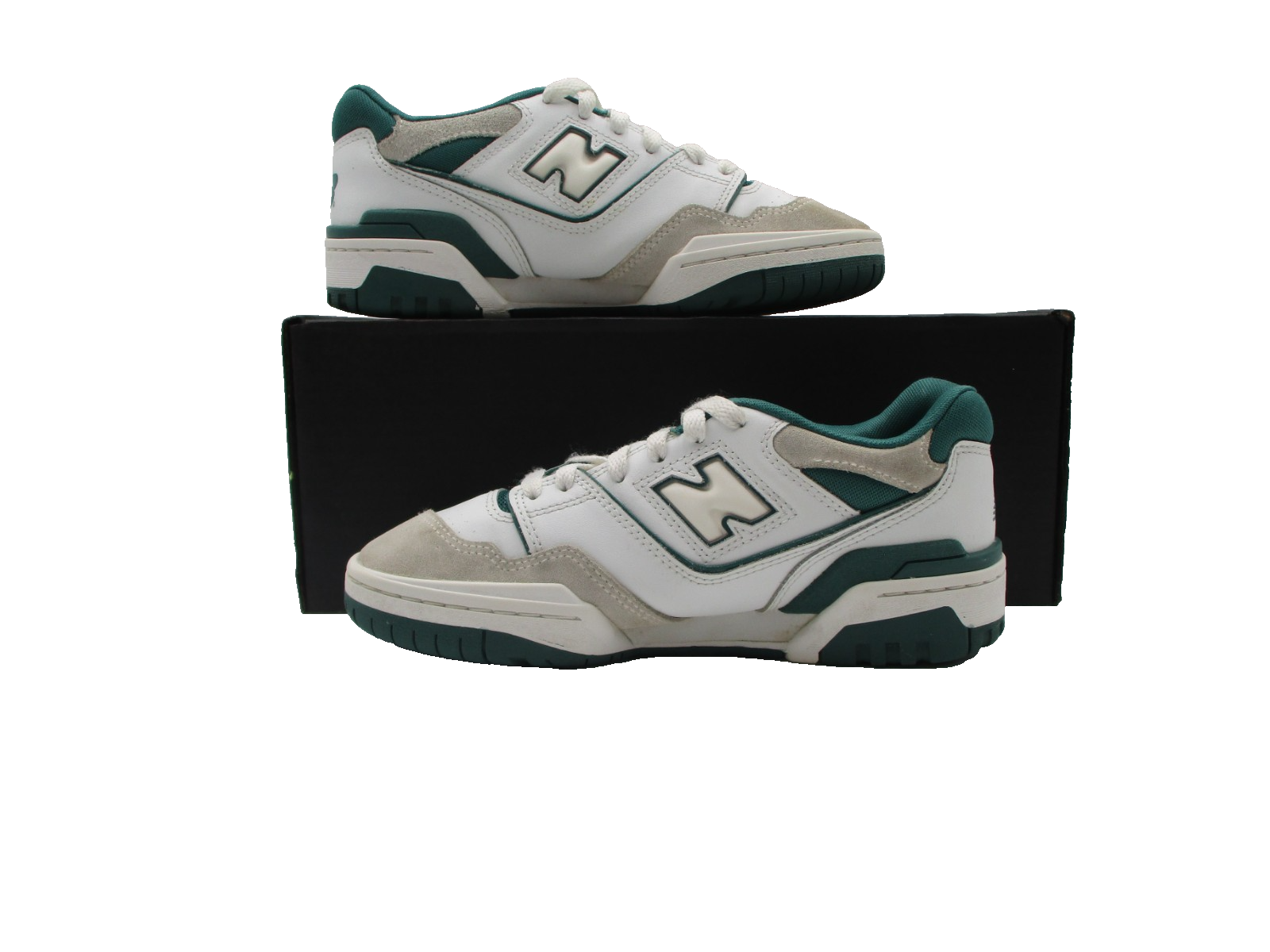 New Balance 550 White Green GSB550TA Youth Size 5Y Leather Suede Retro (1B5)1