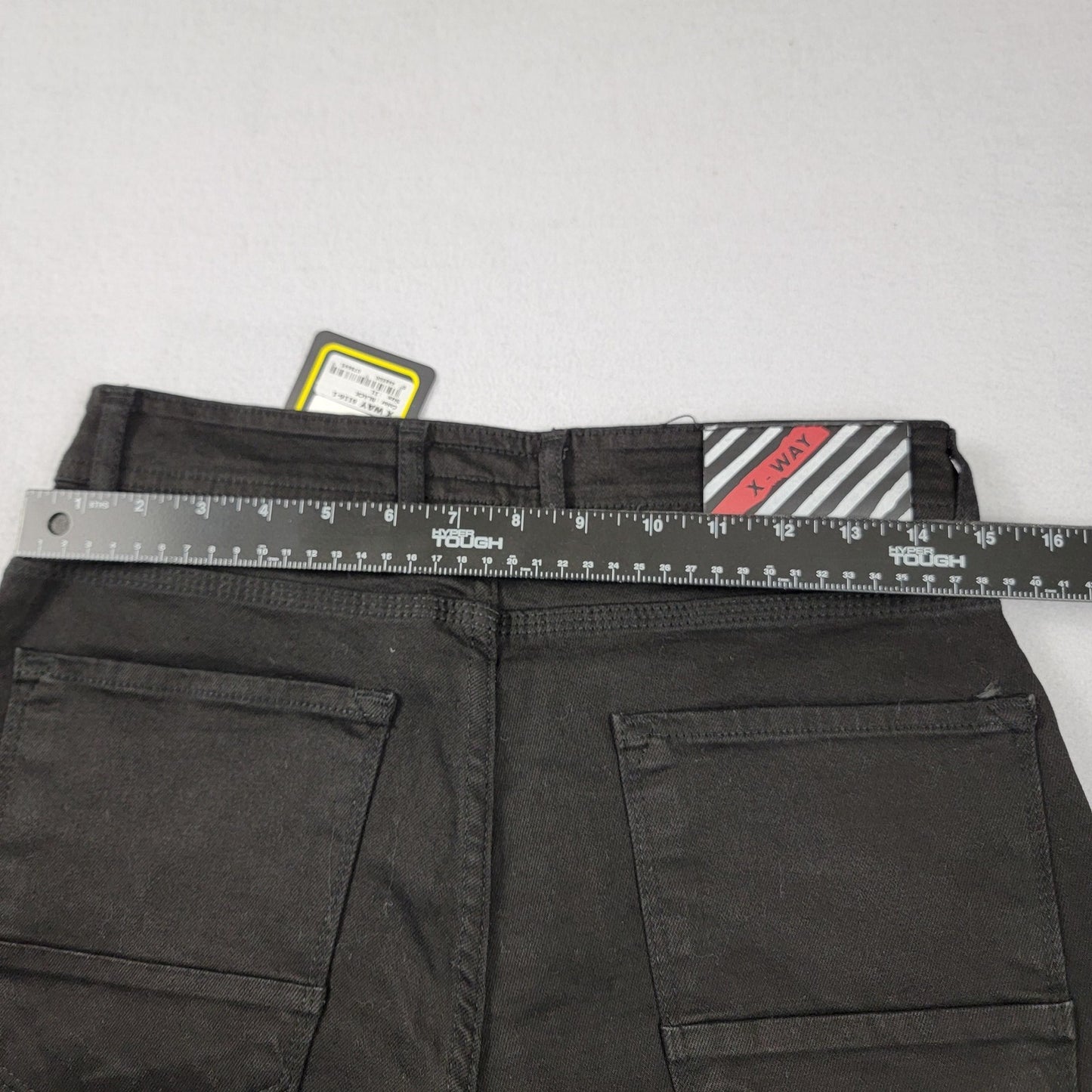 X WAY Jeans Mens 31 Black Graphic Skinny Denim Skull Wolf 61161