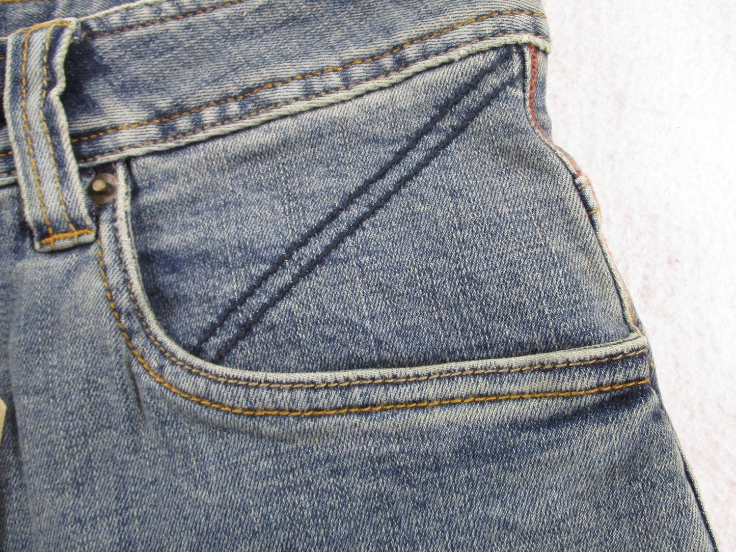 PrAna Axiom Jeans Mens 34x30 Blue Antique Stone Wash Straight Stretch Denim12
