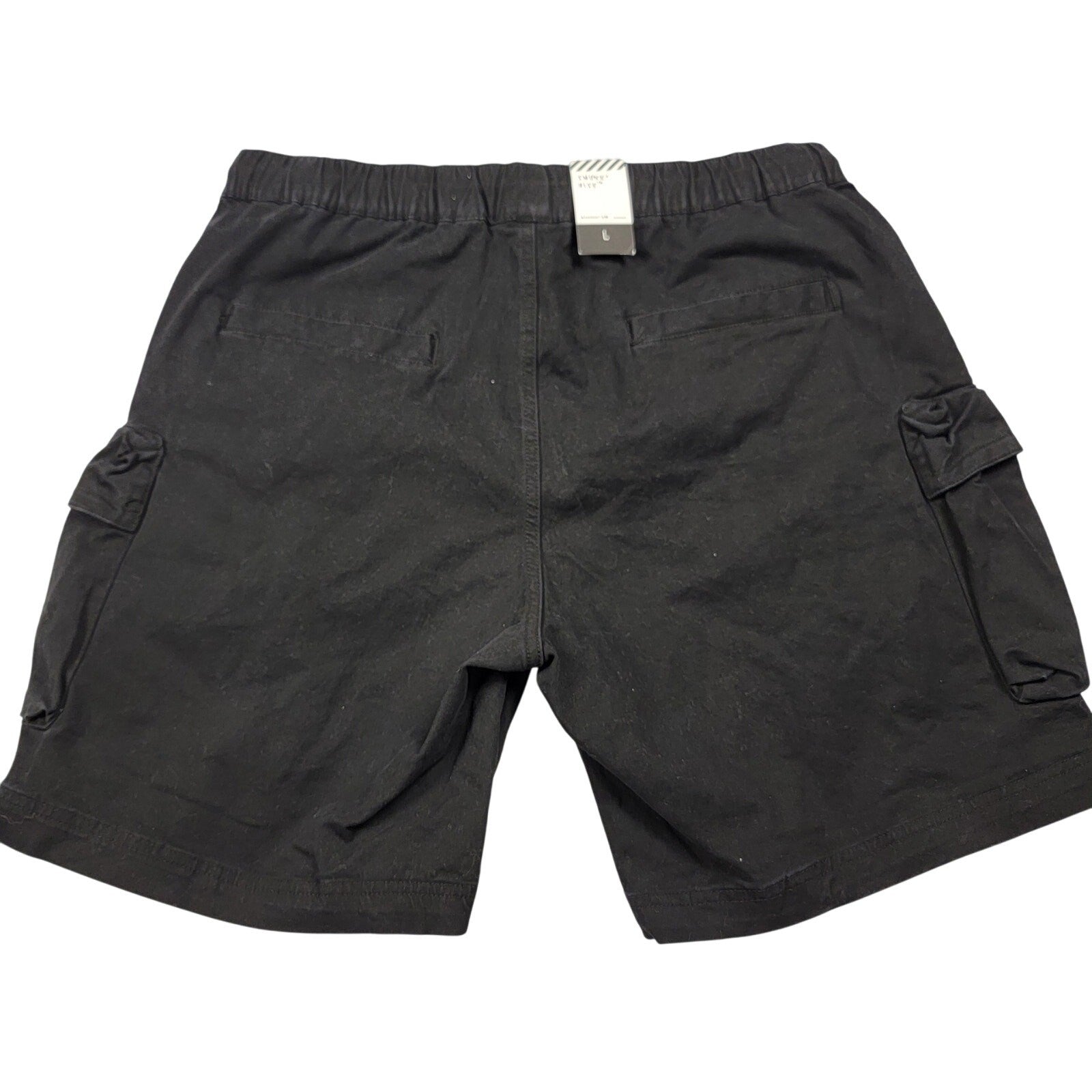 Smoke Rise Men’s Cargo Shorts Black Size L Streetwear Utility Pockets NWT1
