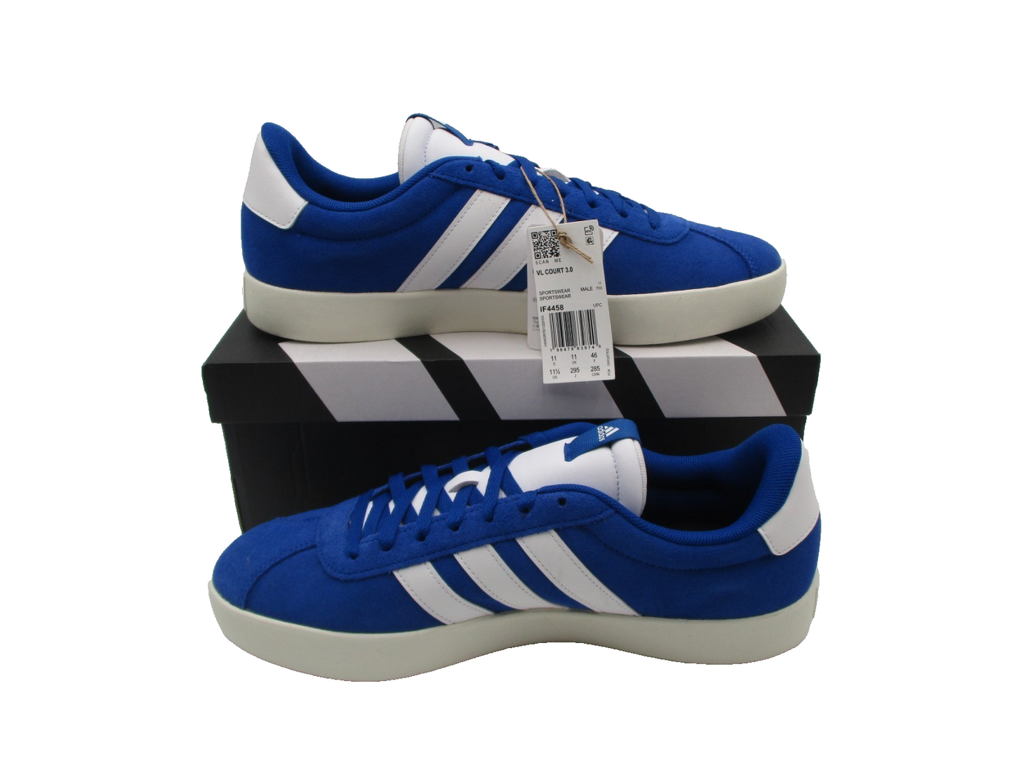 Adidas VL Court 3.0 Royal Blue White Men’s Sneakers Size 11.5 IF4458 New3