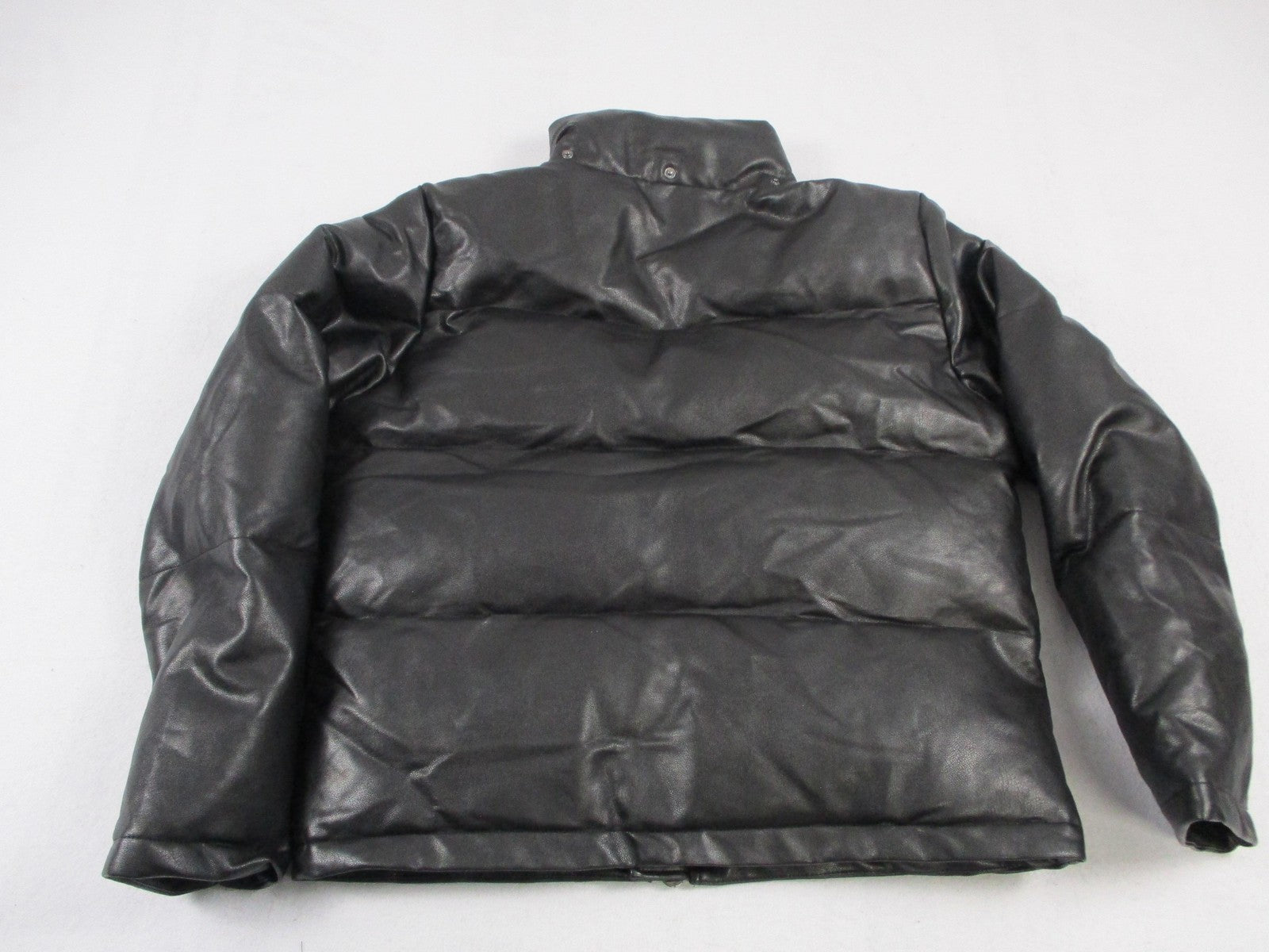 Rockstar Original Kensen Jacket Mens Large Black Faux Leather Puffer 16911