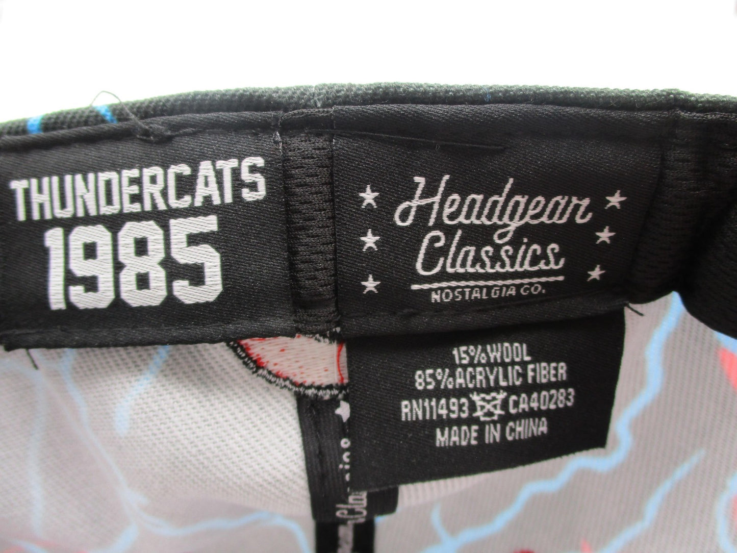 Headgear Classics ThunderCats Hat Cap Fitted Mens 7 5/8 Black Lightning 19858