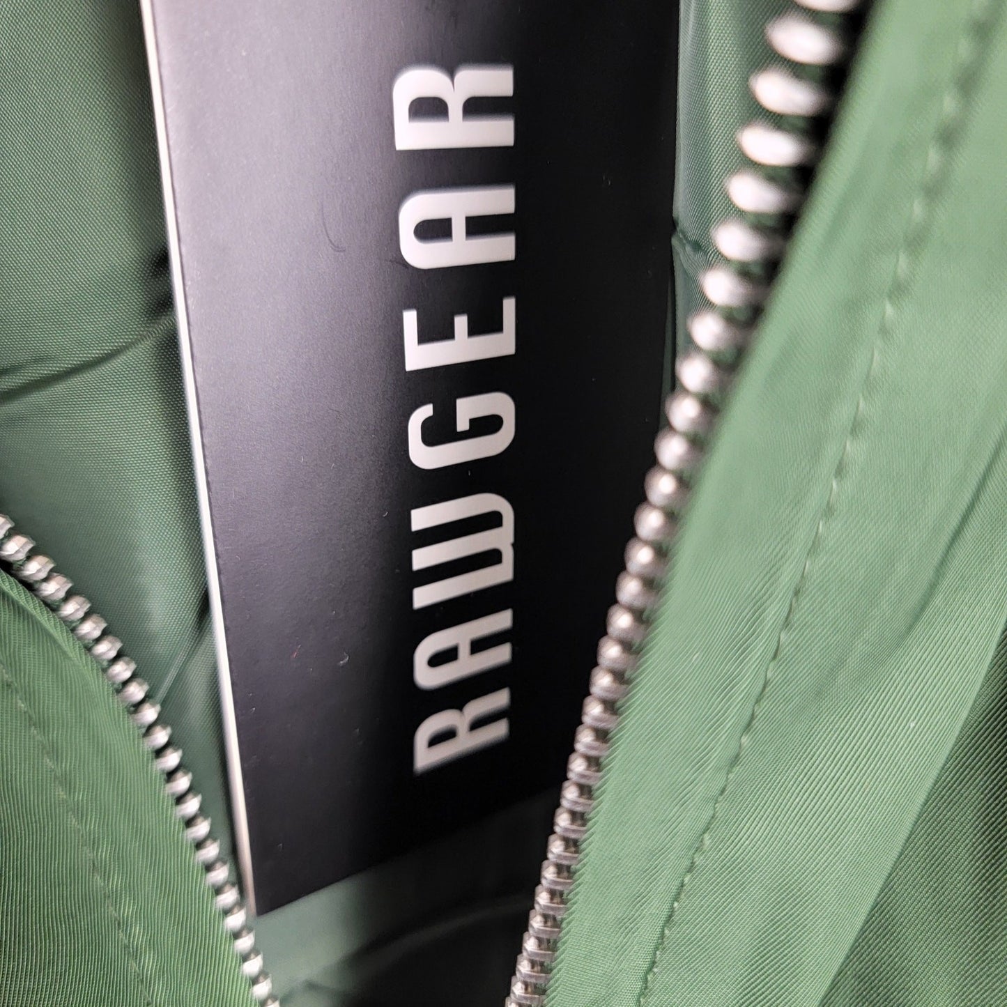 RAWGEAR Men’s XL Puffer Vest Green Hooded Zip Up Streetwear Sleeveless Jacket6