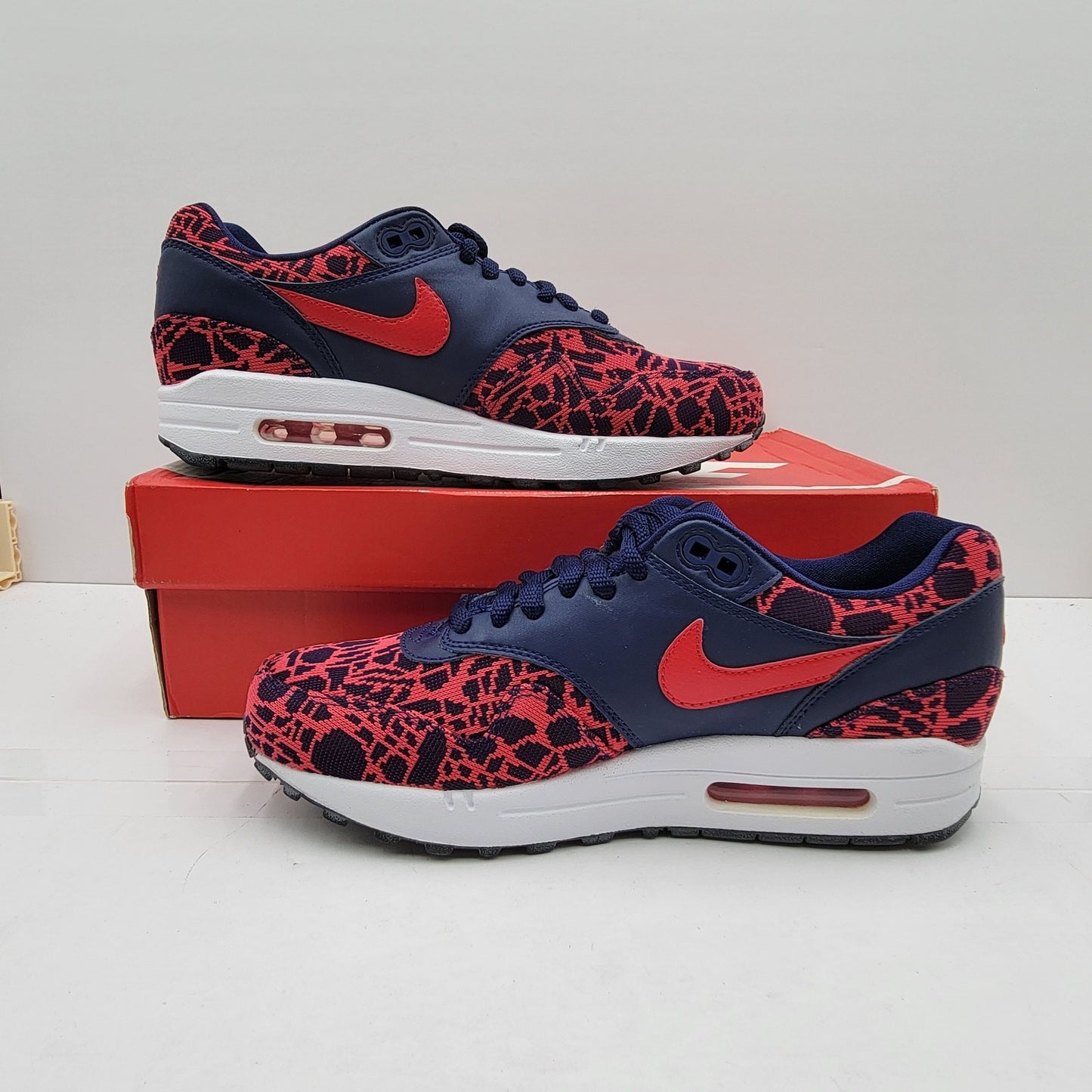 Nike Air Max 1 Jacquard Blue Red Women's Size 8 NIB