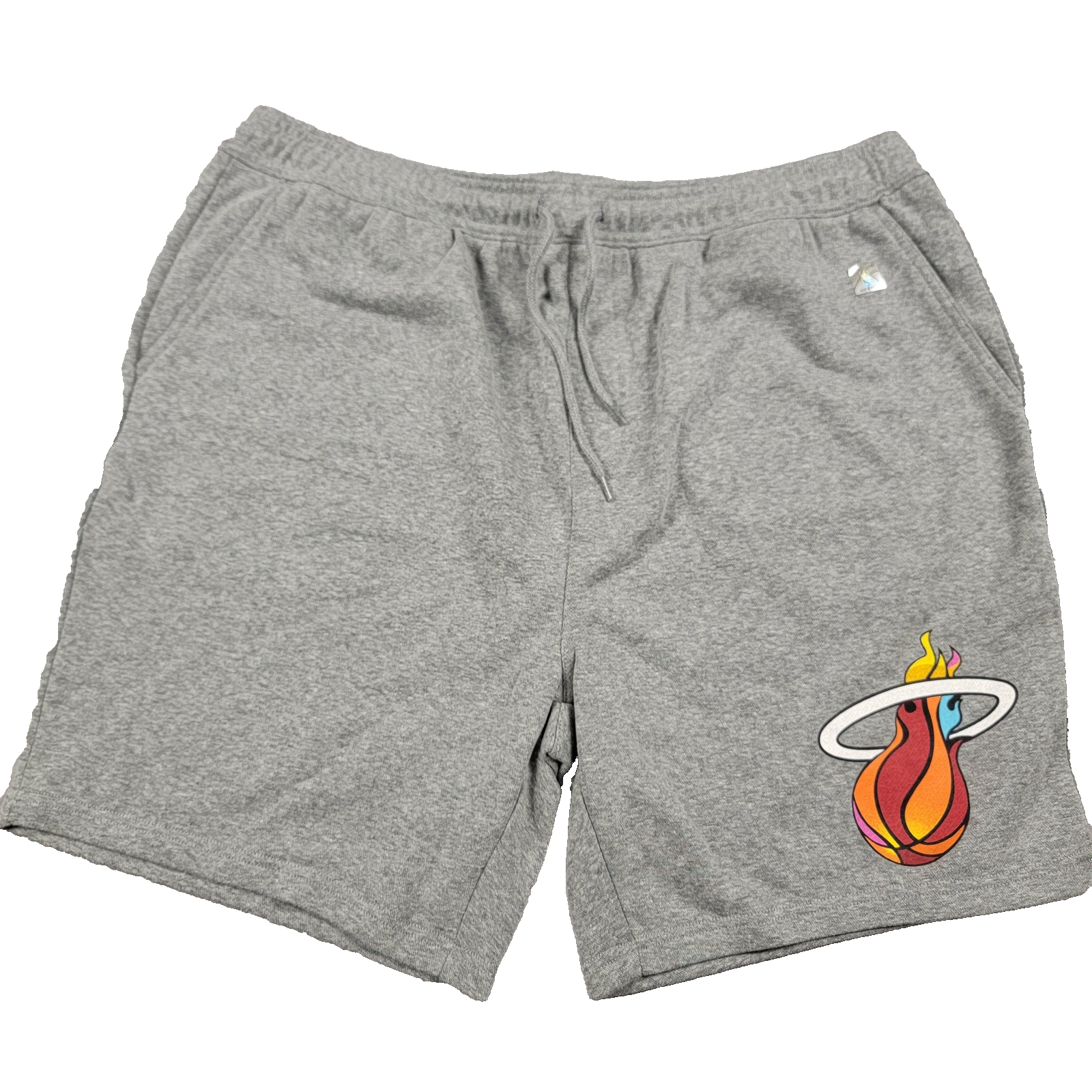 Miami Heat Shorts Mens 2XL Gray NBA Basketball Junk Food Clothing New Tag 9440