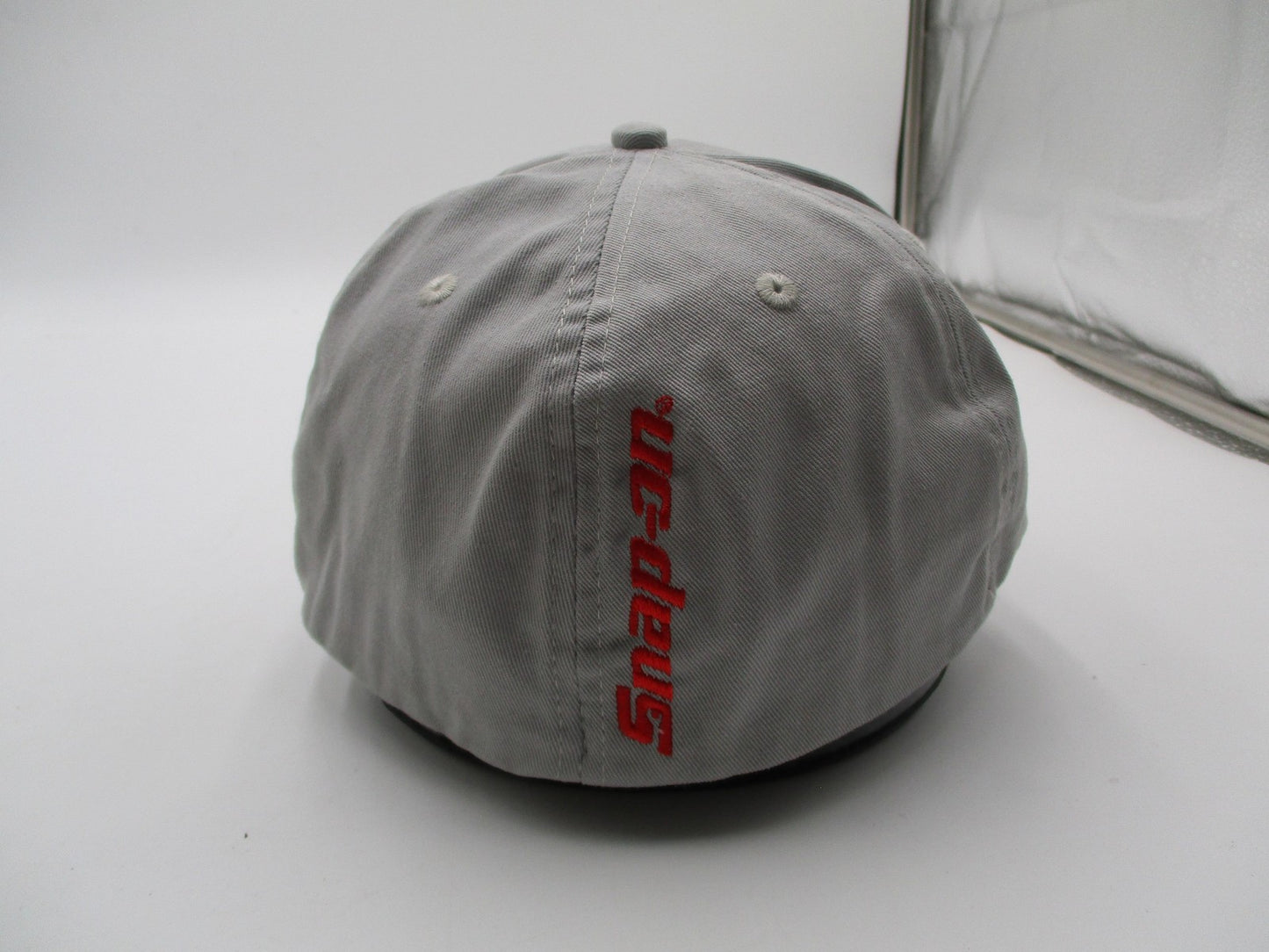 Snap-on Hat Cap Fitted Mens XL Gray Black Red Embroidered Logo Baseball Twill4