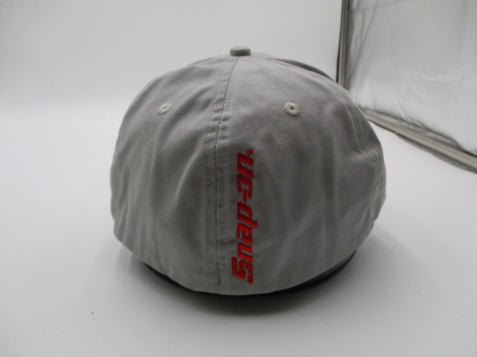 Snap-on Hat Cap Fitted Mens XL Gray Black Red Embroidered Logo Baseball Twill4