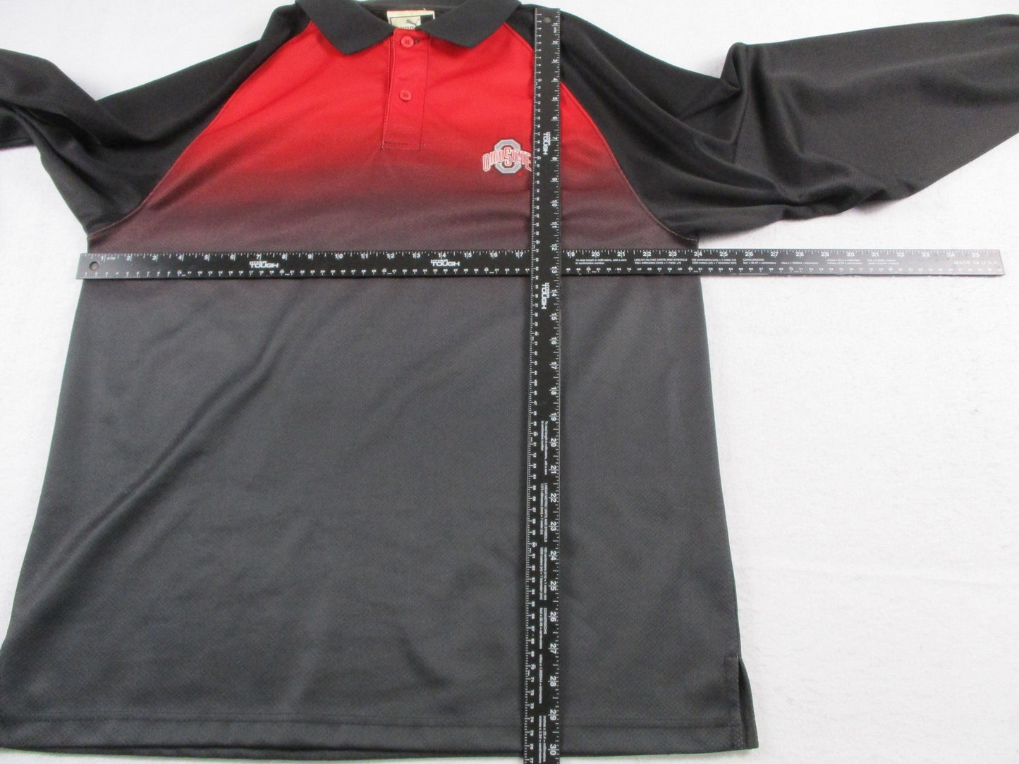 Ohio State Buckeyes Shirt Mens Large Black NCAA Football Puma Long Sleeve Polo4