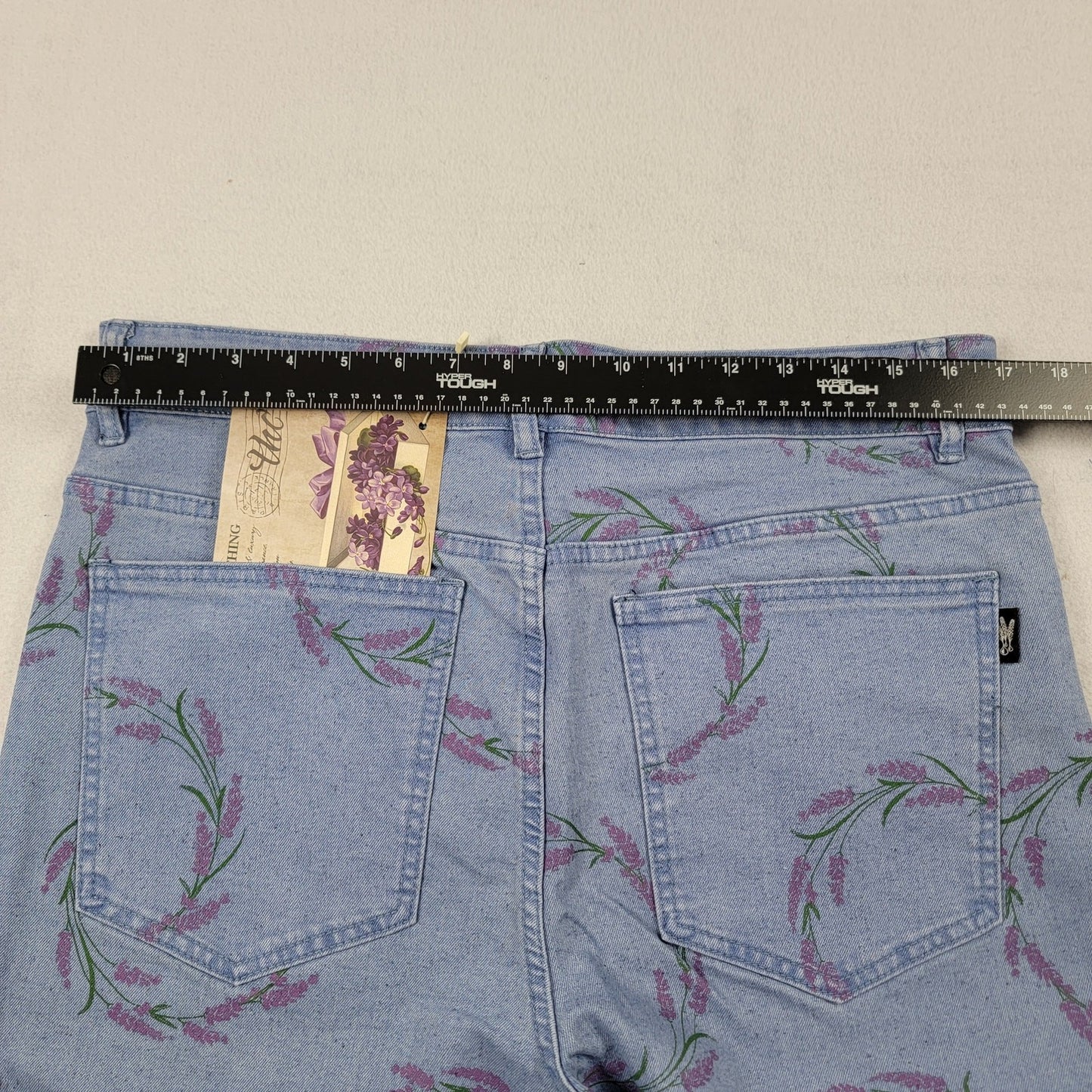 The Hideout Clothing Valensole Lavender Circle Jeans Sz 34 (XL)6