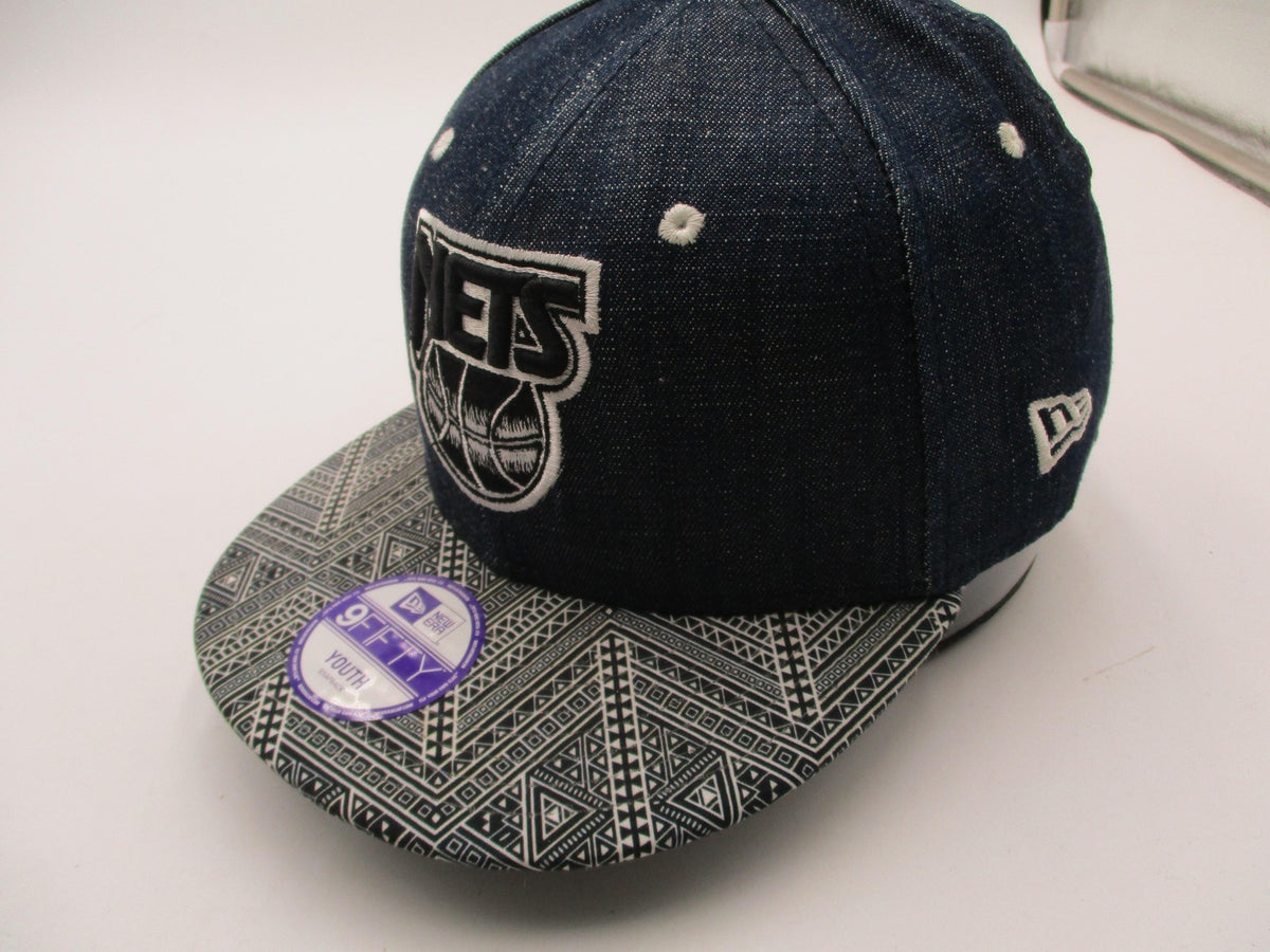 New Jersey Nets Hat Cap Snap Back One Size Blue NBA Basketball Boys New Era4