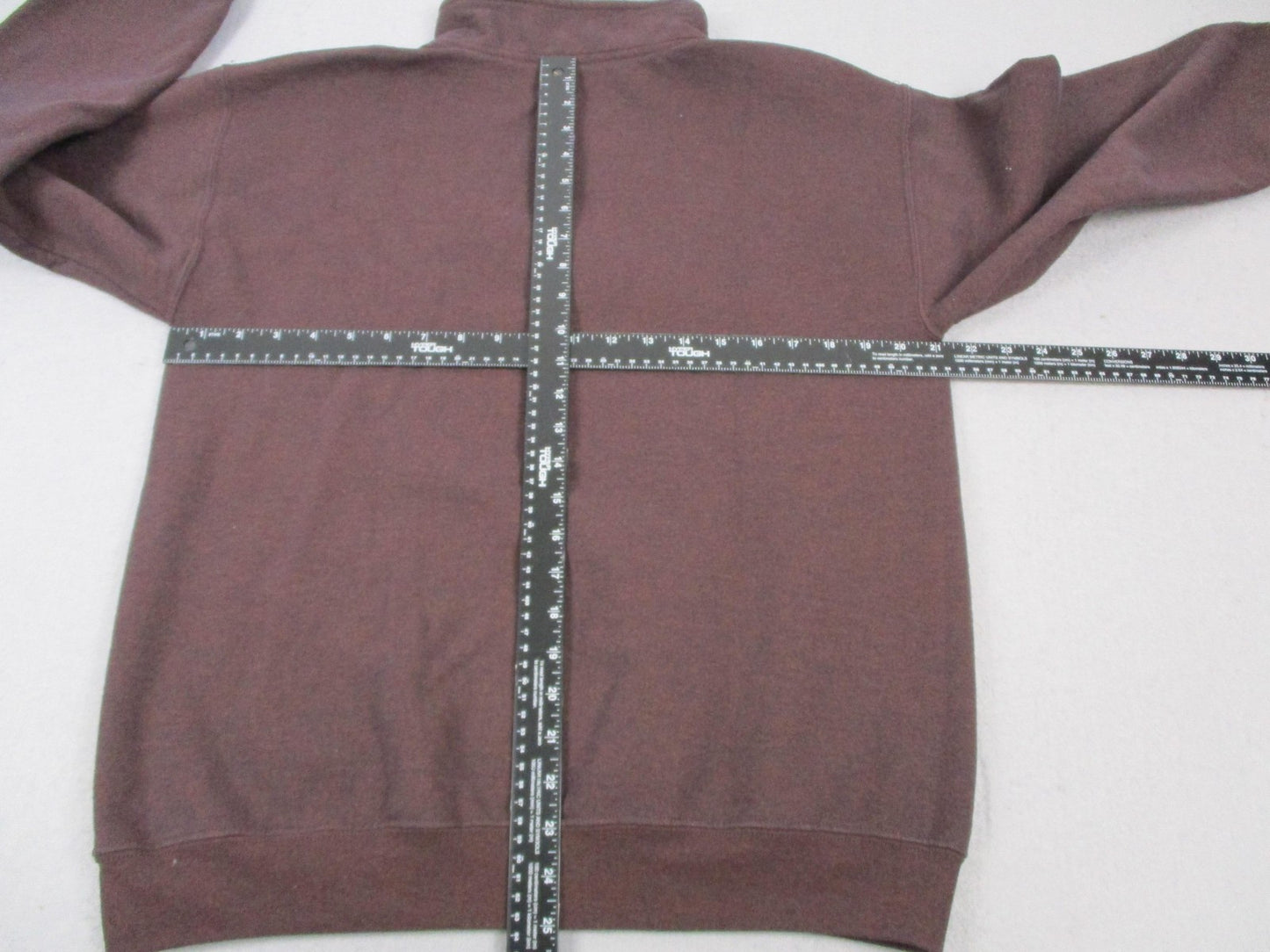 Mossy Oak Sweatshirt Mens Medium Brown 1/4 Zip Pullover Logo Fleece Hunting 12225