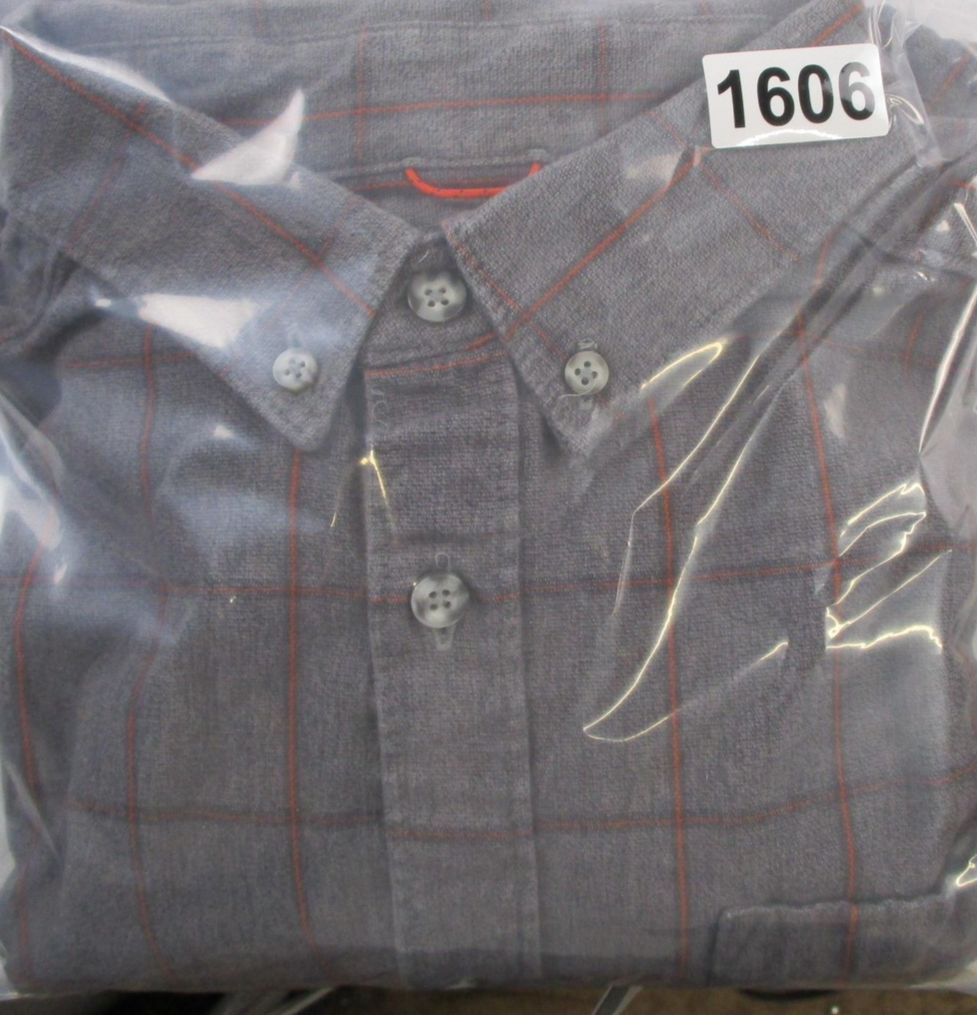 Mountain Hardwear Shirt Mens Med Gray Plaid Flannel Long Sleeve Button Up 160612