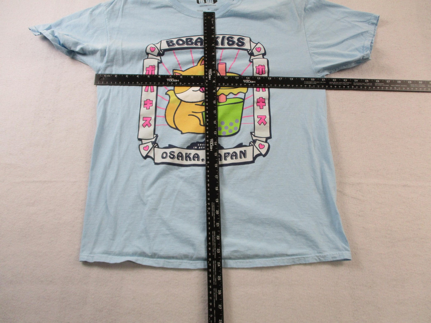 Boba Kiss IML Shirt Mens Medium Blue Osaka Japan Boba Tea Dog Anime Graphic 15564