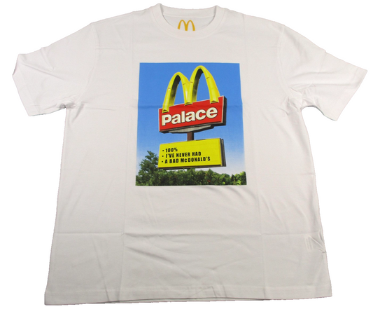 Palace Shirt Mens 2XL White McDonald's Sign Graphic Skate Logo Streetwear