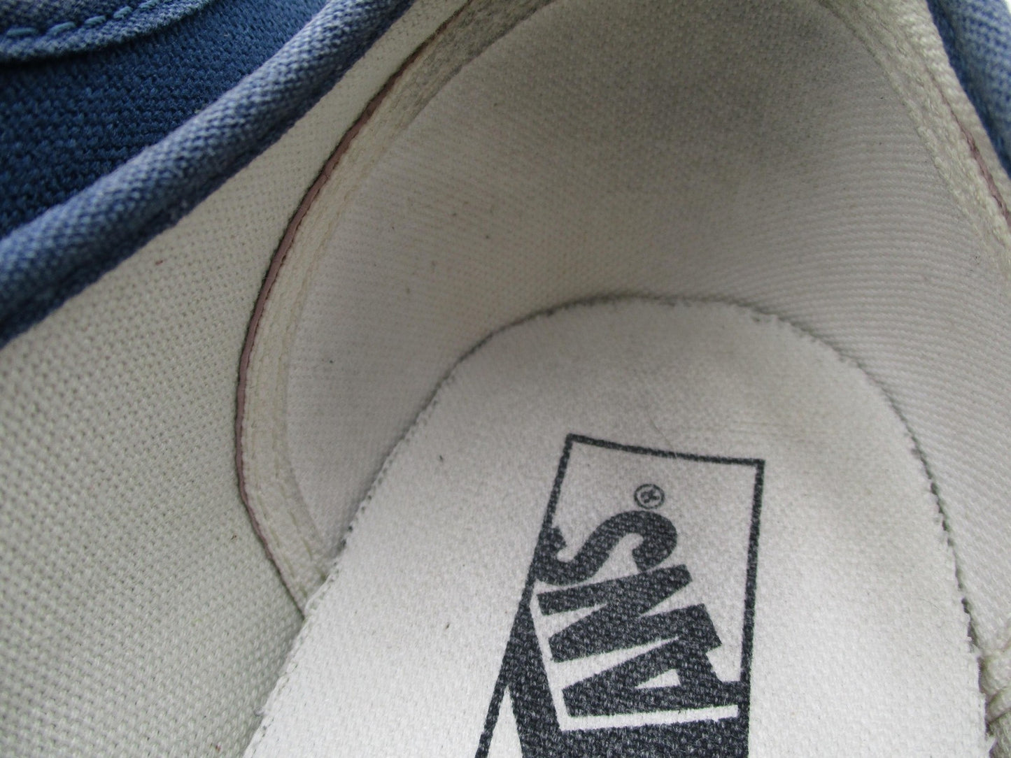 Vans Shoes Mens Size 12 Blue Canvas Gum Sole Low Top Lace Up Skate Casual 1D69