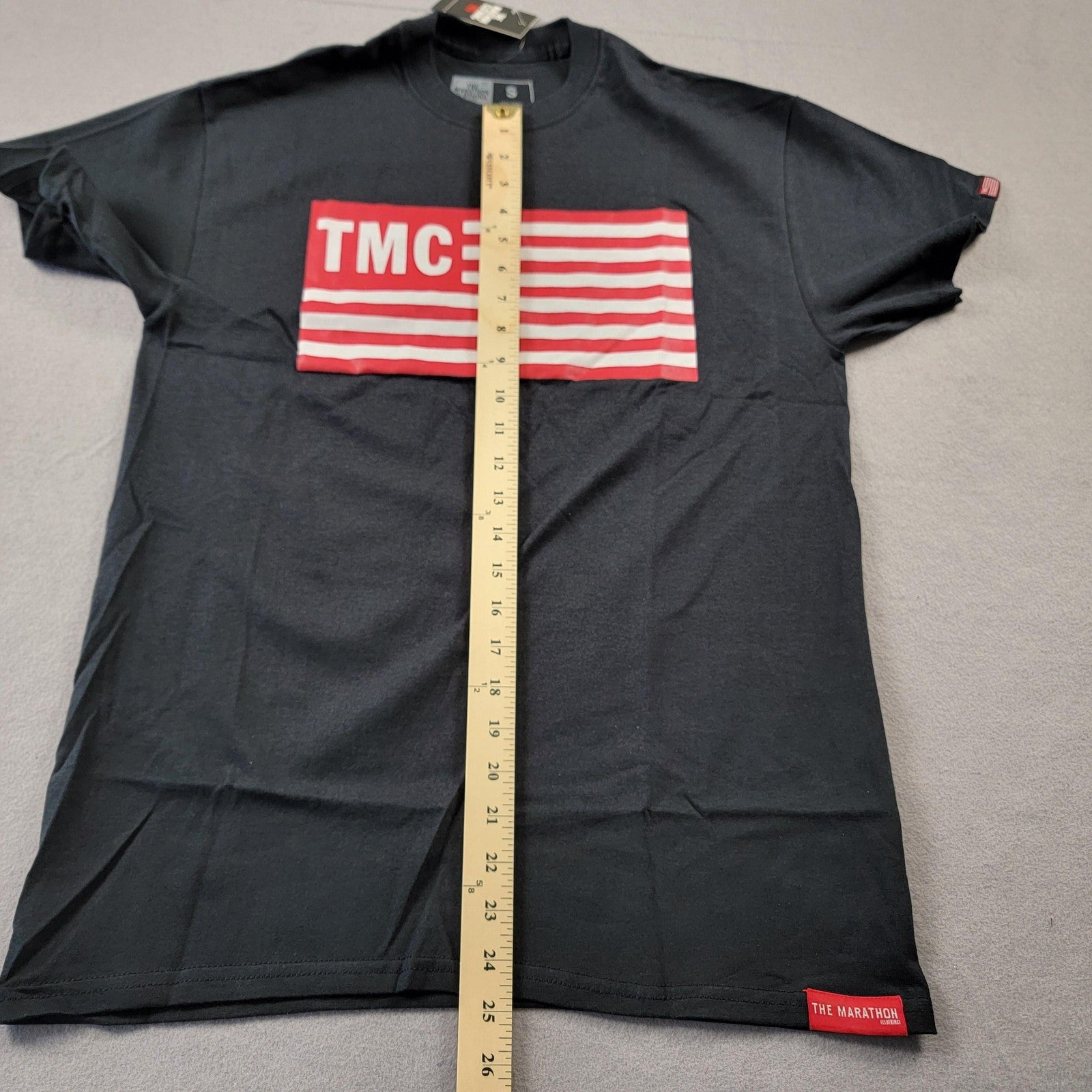 The Marathon Clothing TMC Shirt Mens Small Black Flag Graphic Tee Streetwear10