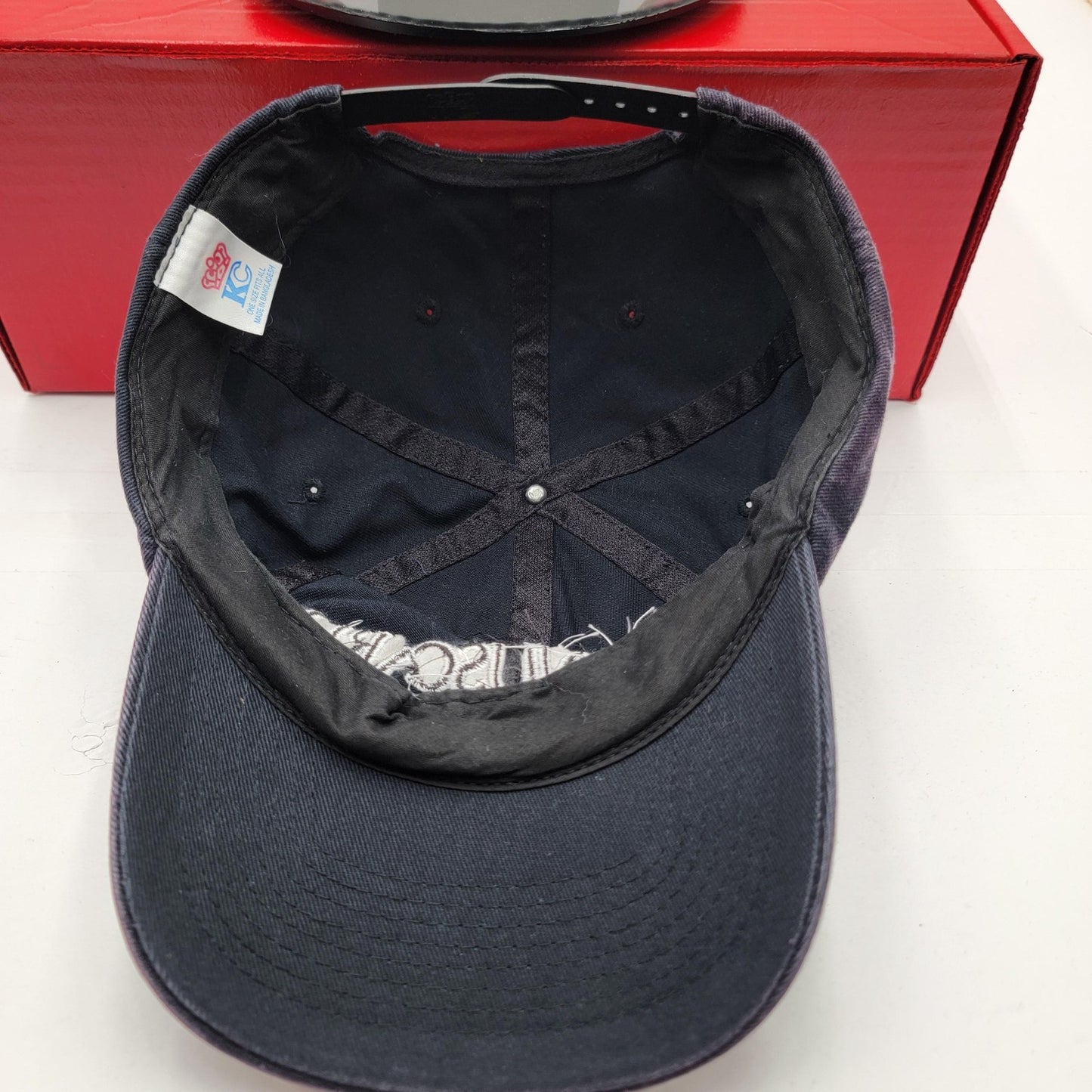 Giant Bonuscard Hat Cap Snap Back Navy Blue Embroidered Promo Advertising Mens5