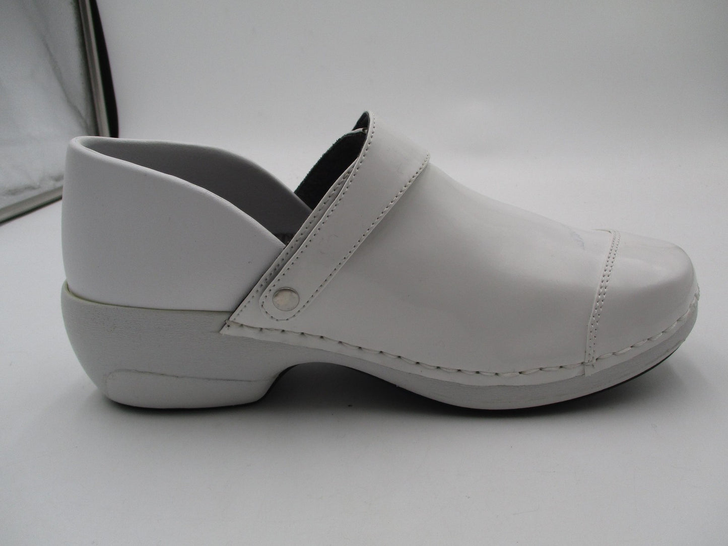 Rocky 4EurSole Shoes Womens Size 10 White Patent Clog Slip Resistant RKH0516