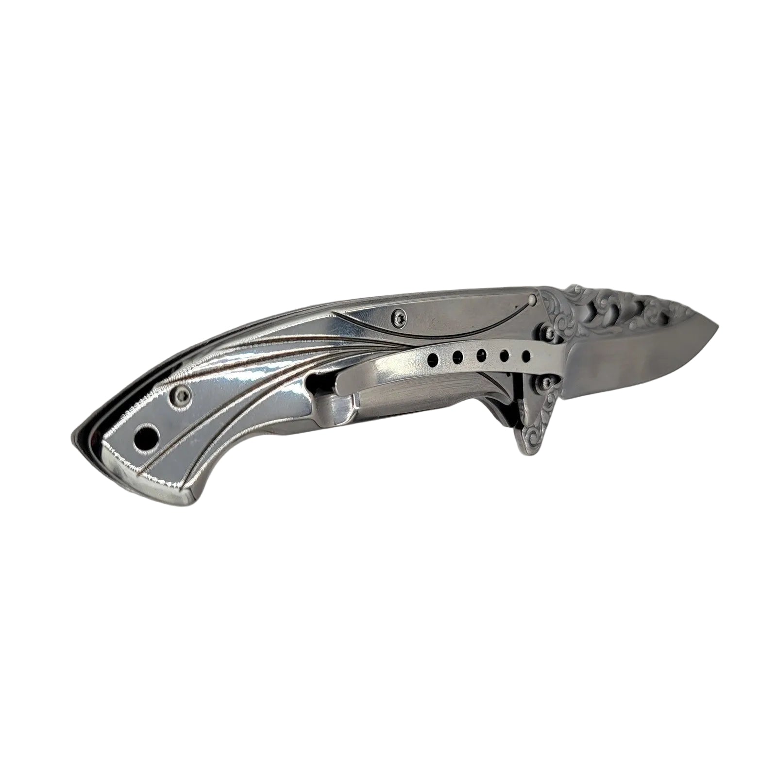 Hunting Ducks 4.5" Ivory Drop Point Collectible Folding Knife1