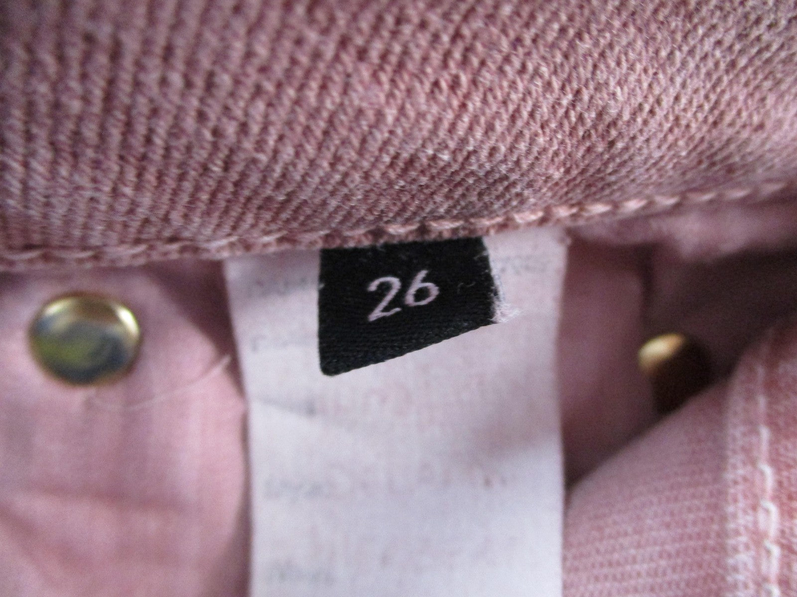 Modern American Delamo Jeans Womens 26 Pink Wide Leg Sherbet Wash Denim