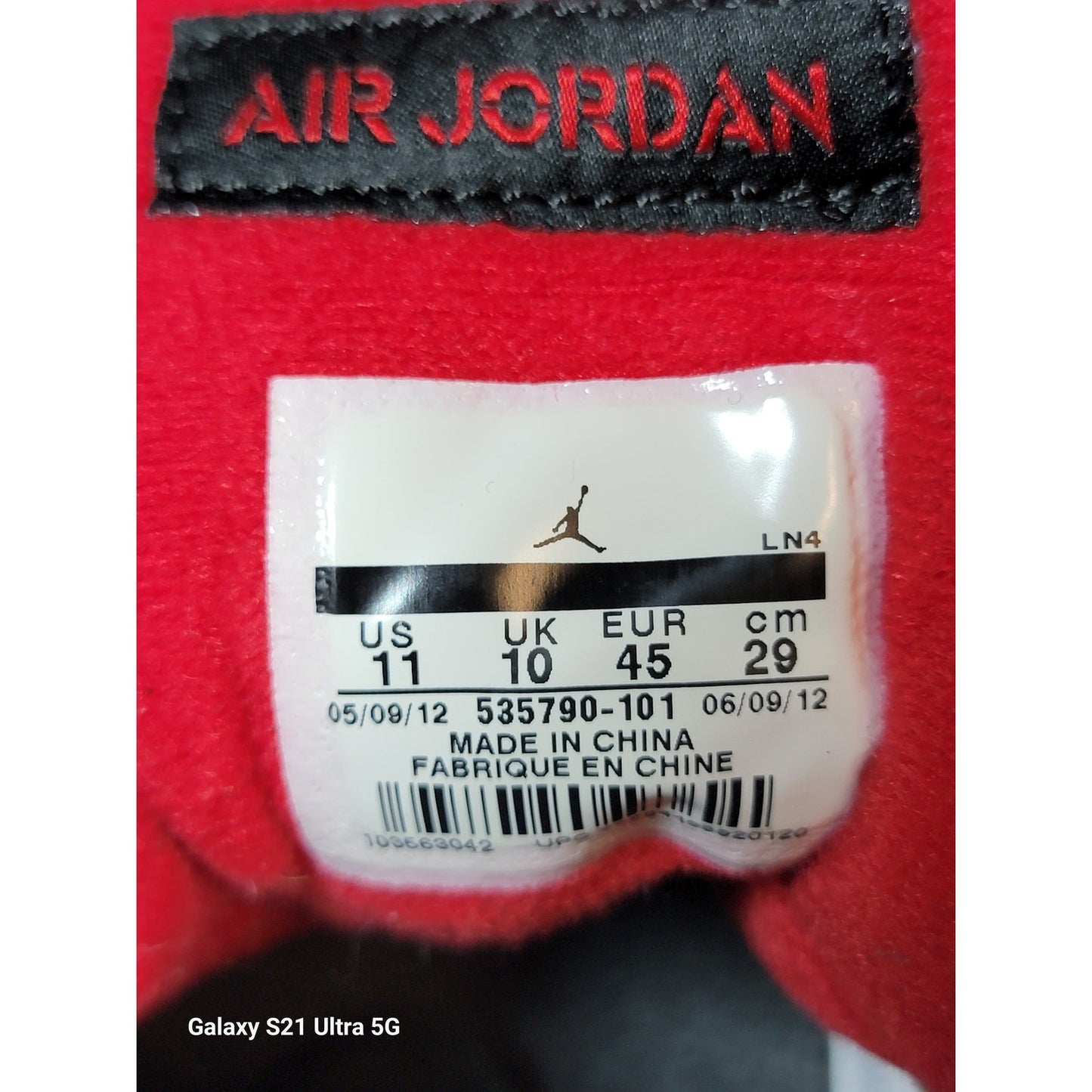 Nike Jordan Sixty Club 'Gym Red' Sz 11 5357901017