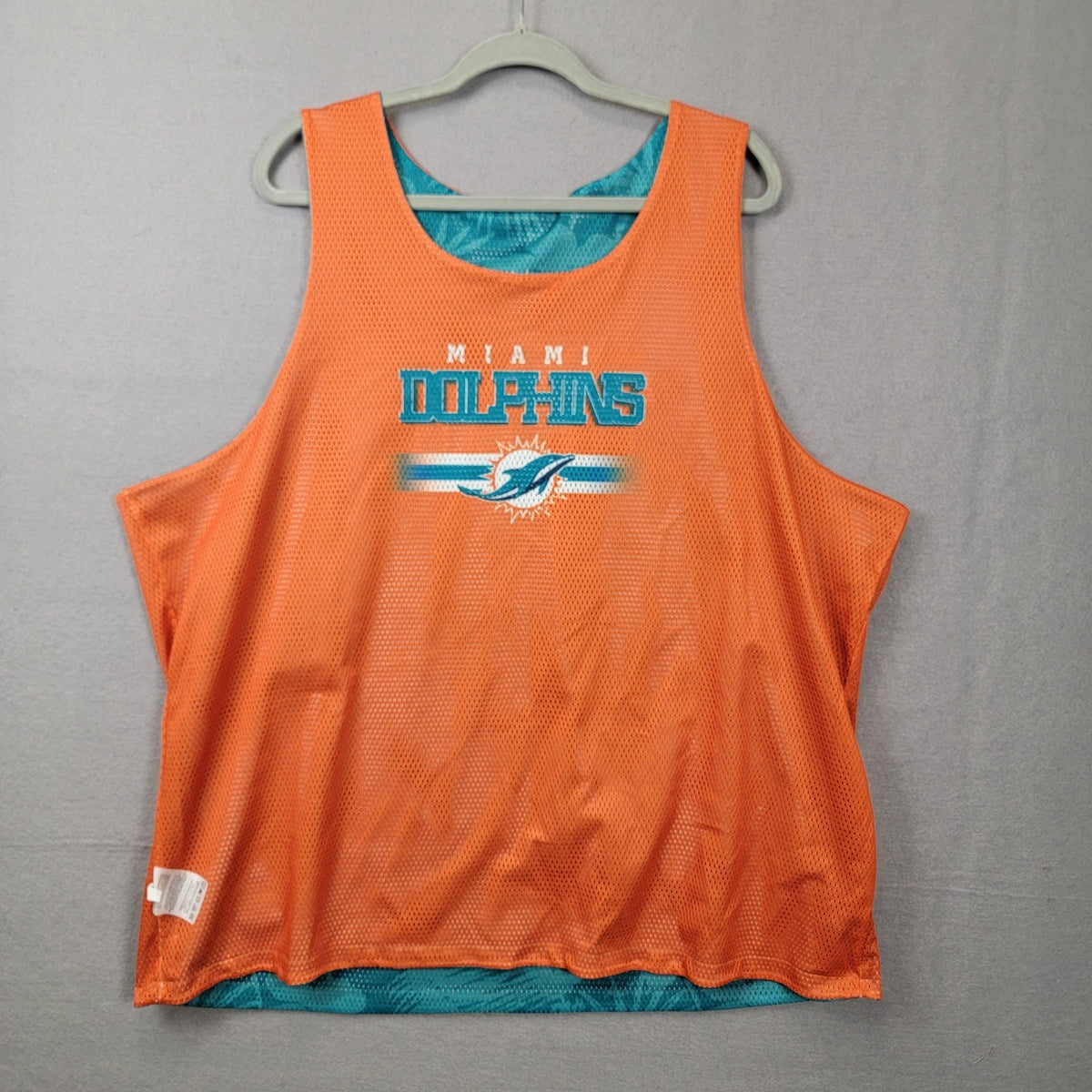 Miami Dolphins NFL Reversible Mesh Tank Top Mens 2XL Teal Orange13