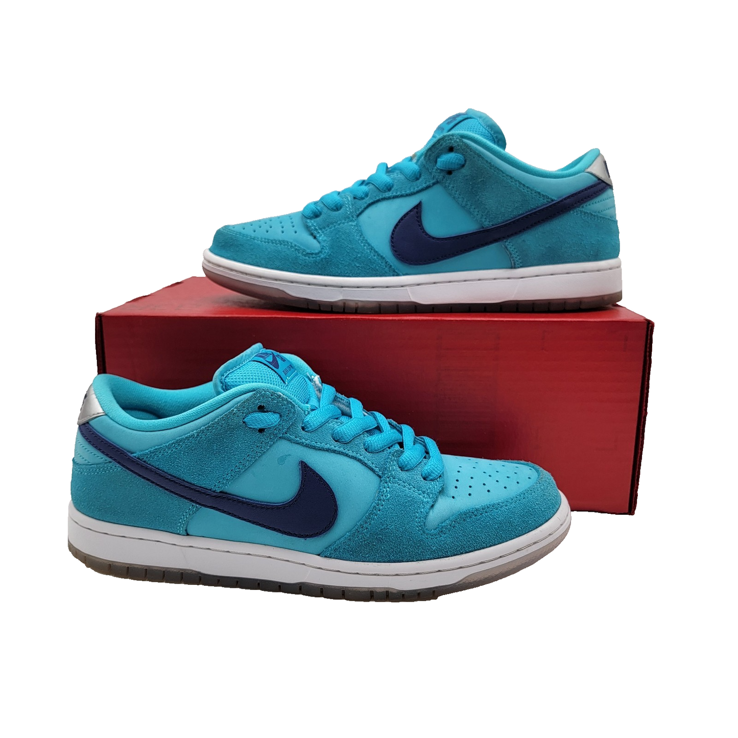 Nike Men's SB Dunk Low 'Blue Fury' Sz 8 Preowned BQ6817-400