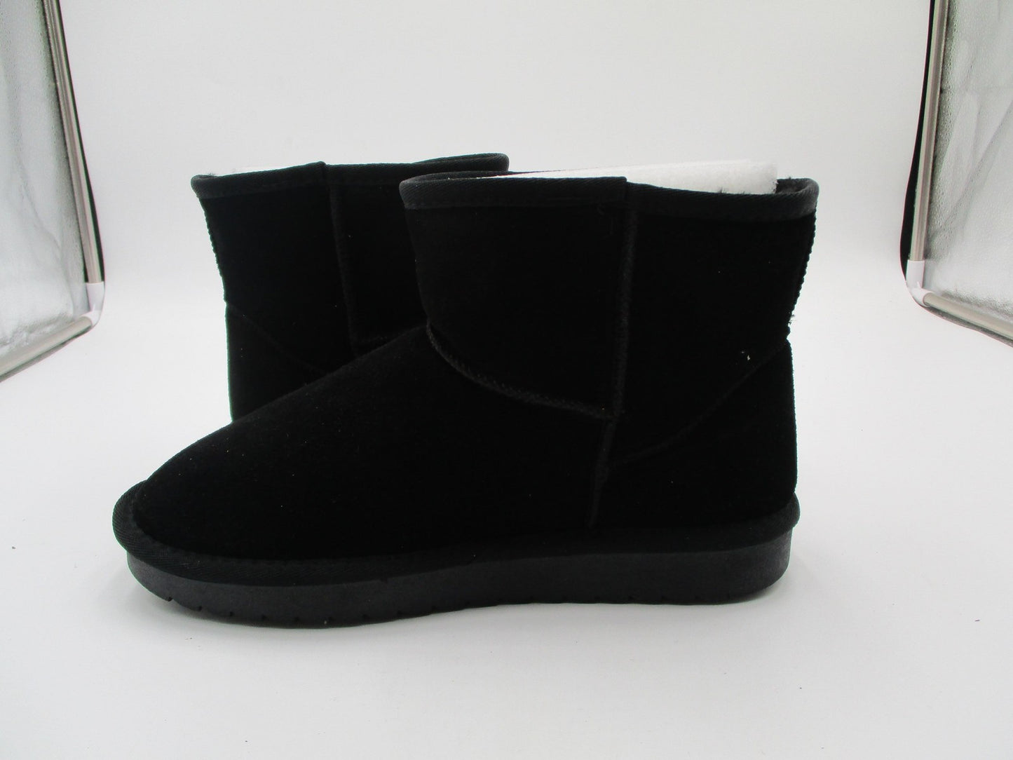 Cushionaire Womens Size 8.5 Black Faux Suede Shearling Lined Winter Boots5