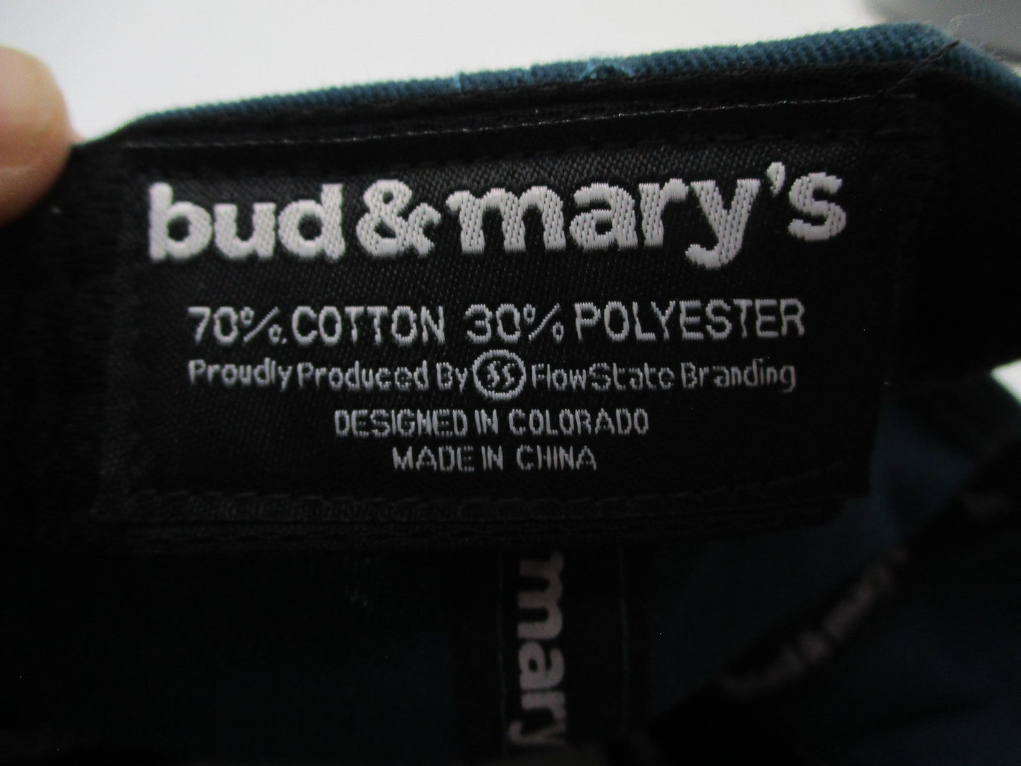 Bud & Mary's Dispensary Hat Cap Snap Back Mens OSFM Teal Good Vibes Graphic Brim8